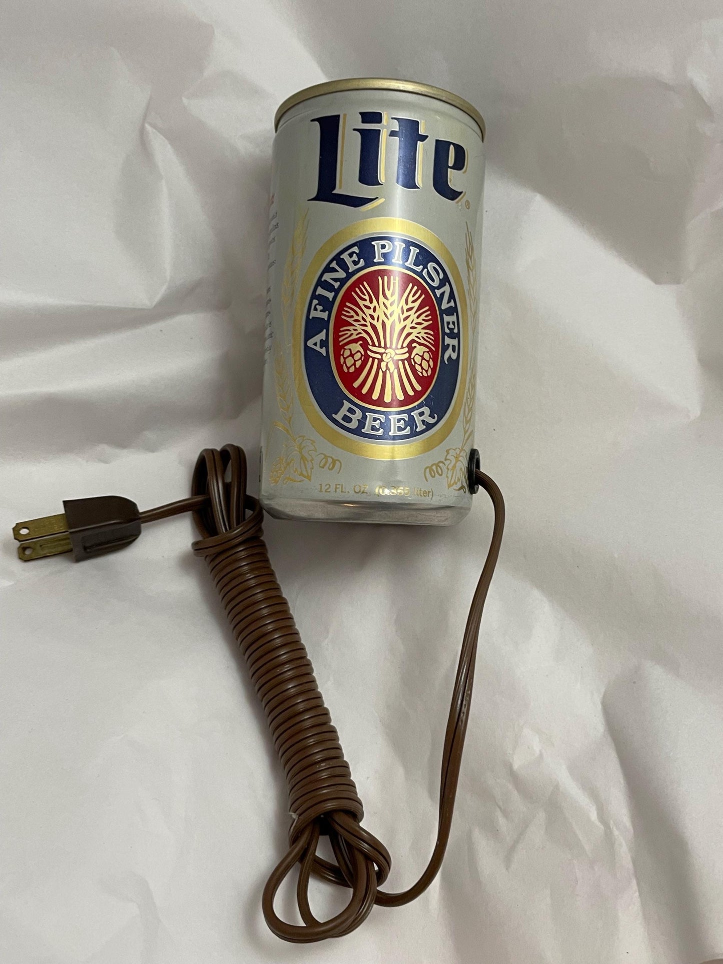 Vintage Pilsner Lite Electrical Light. needs Bulb. working.