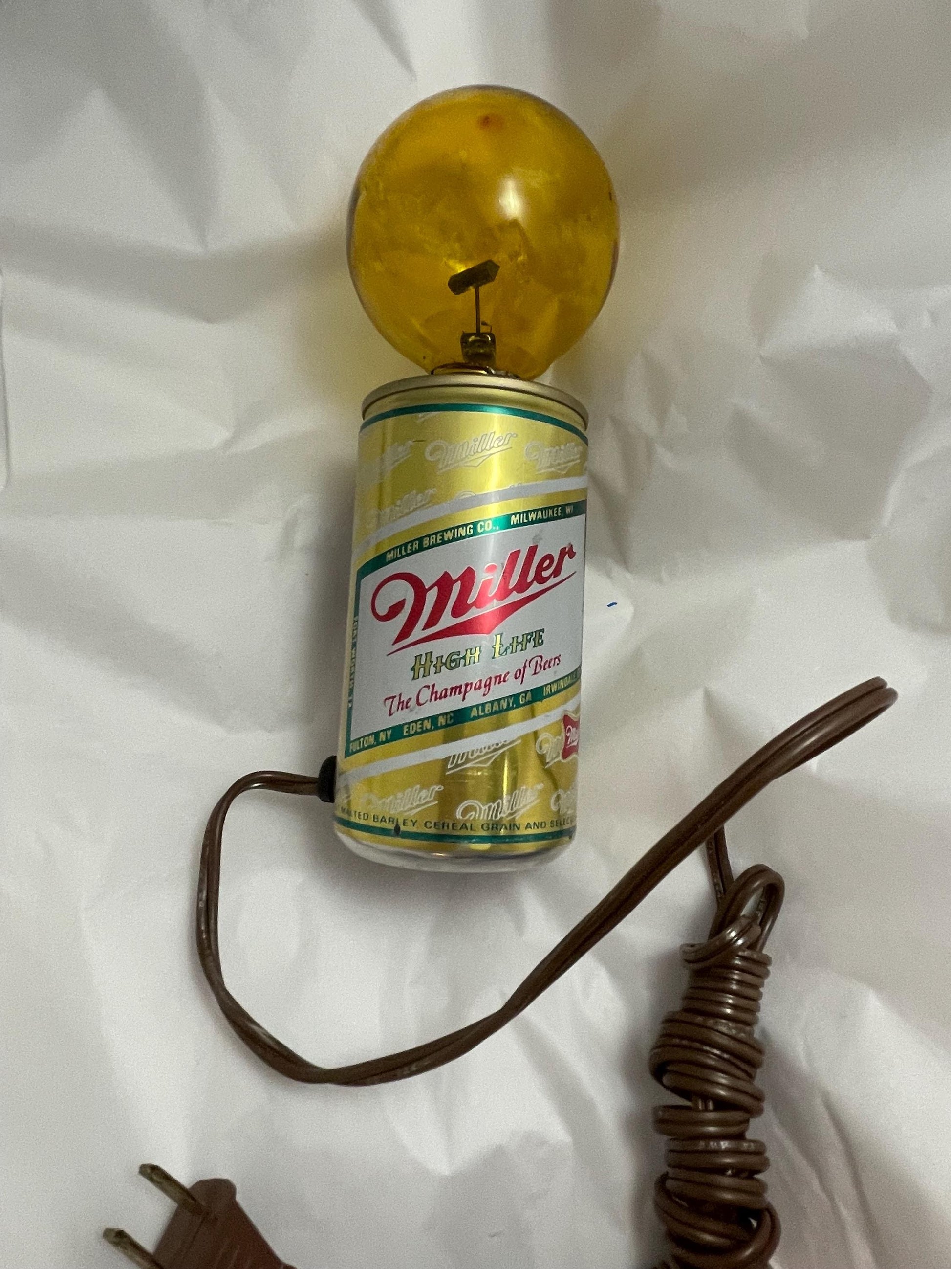 Miller High Life Electric Light. Works, needs new bulb.