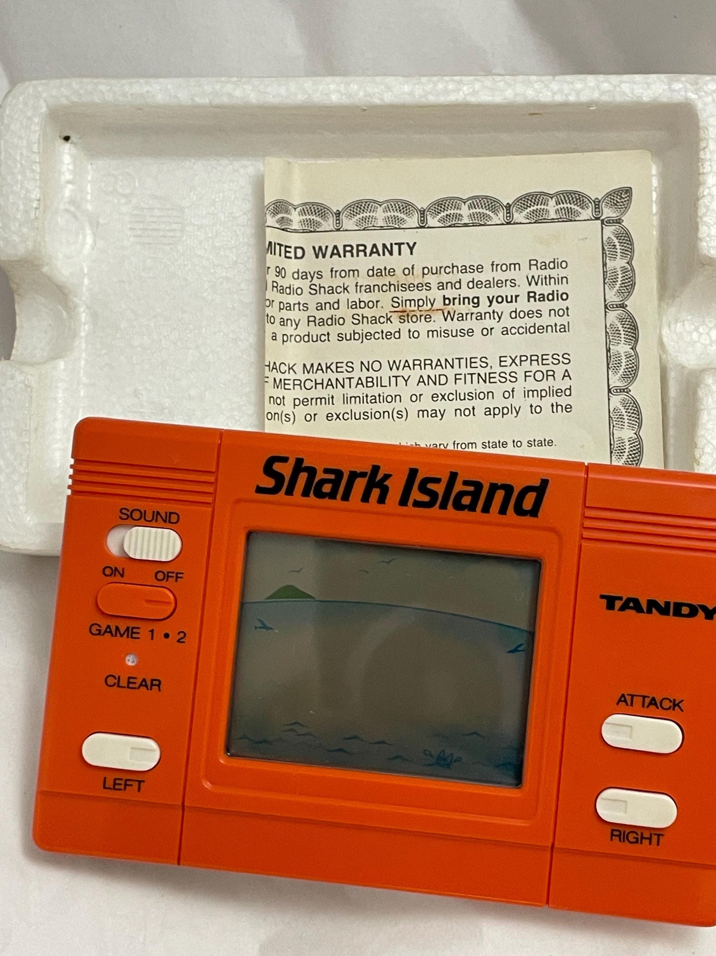 Shark Island Made by Tandy Games. LCD Vintage Game.