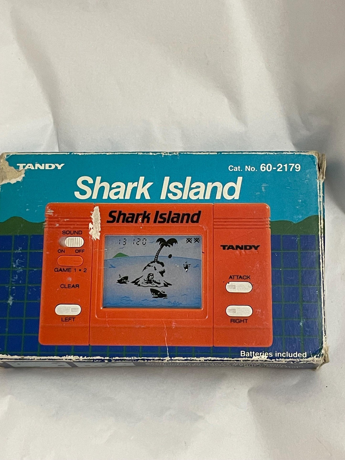 Shark Island Made by Tandy Games. LCD Vintage Game.