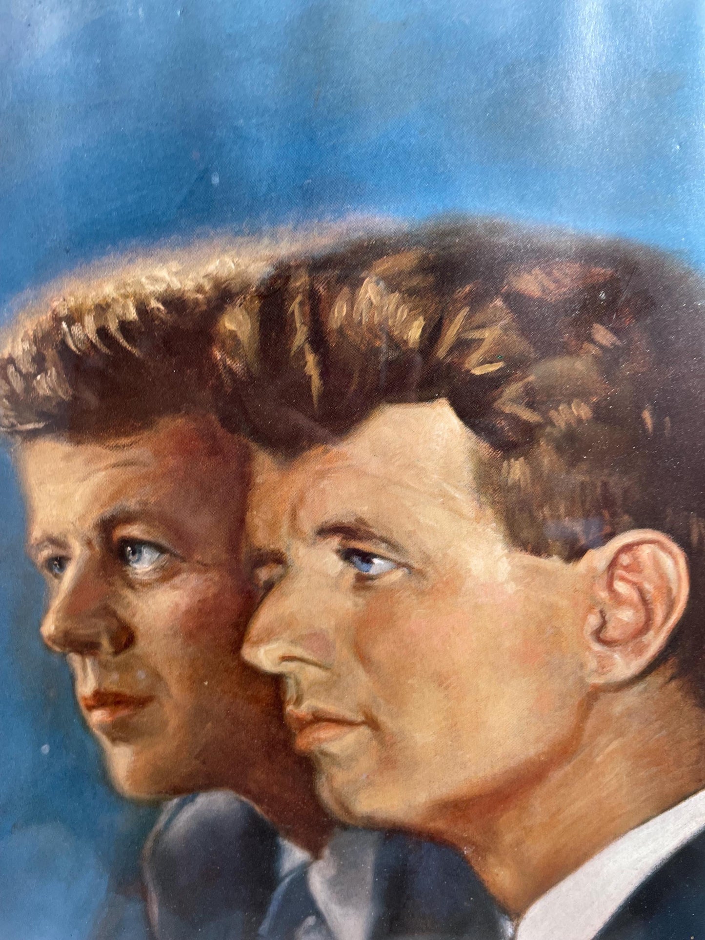 President JFK and RFK Signed Lithograph “Brothers”. Framed.