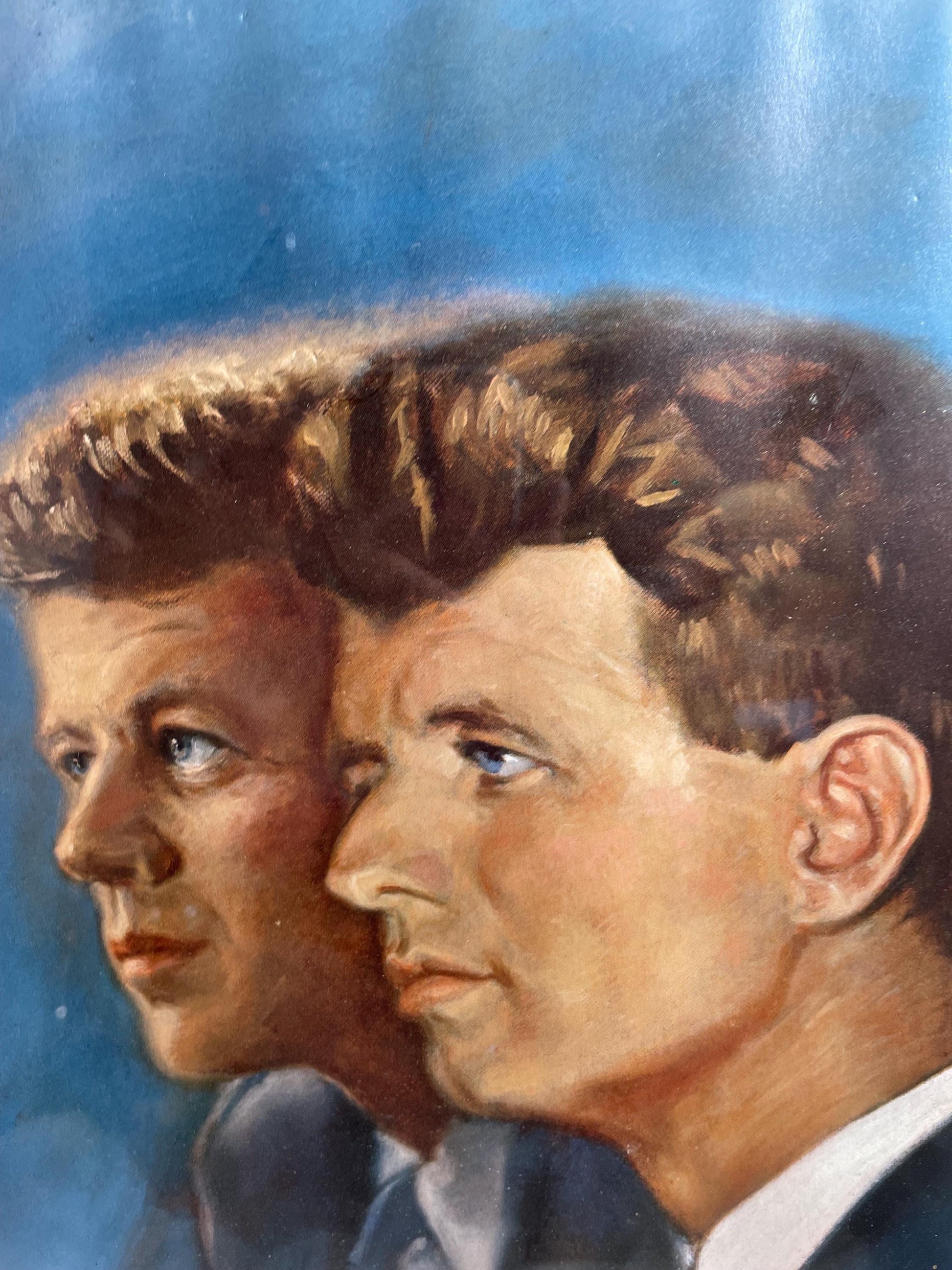 President JFK and RFK Signed Lithograph “Brothers”. Framed.