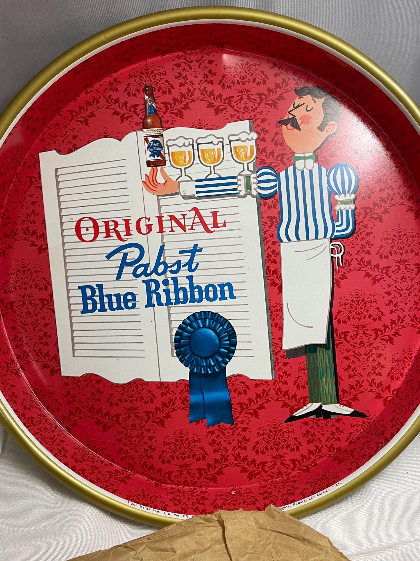 Vintage 1960’s Original Pabst Blue Ribbon Serving trays.