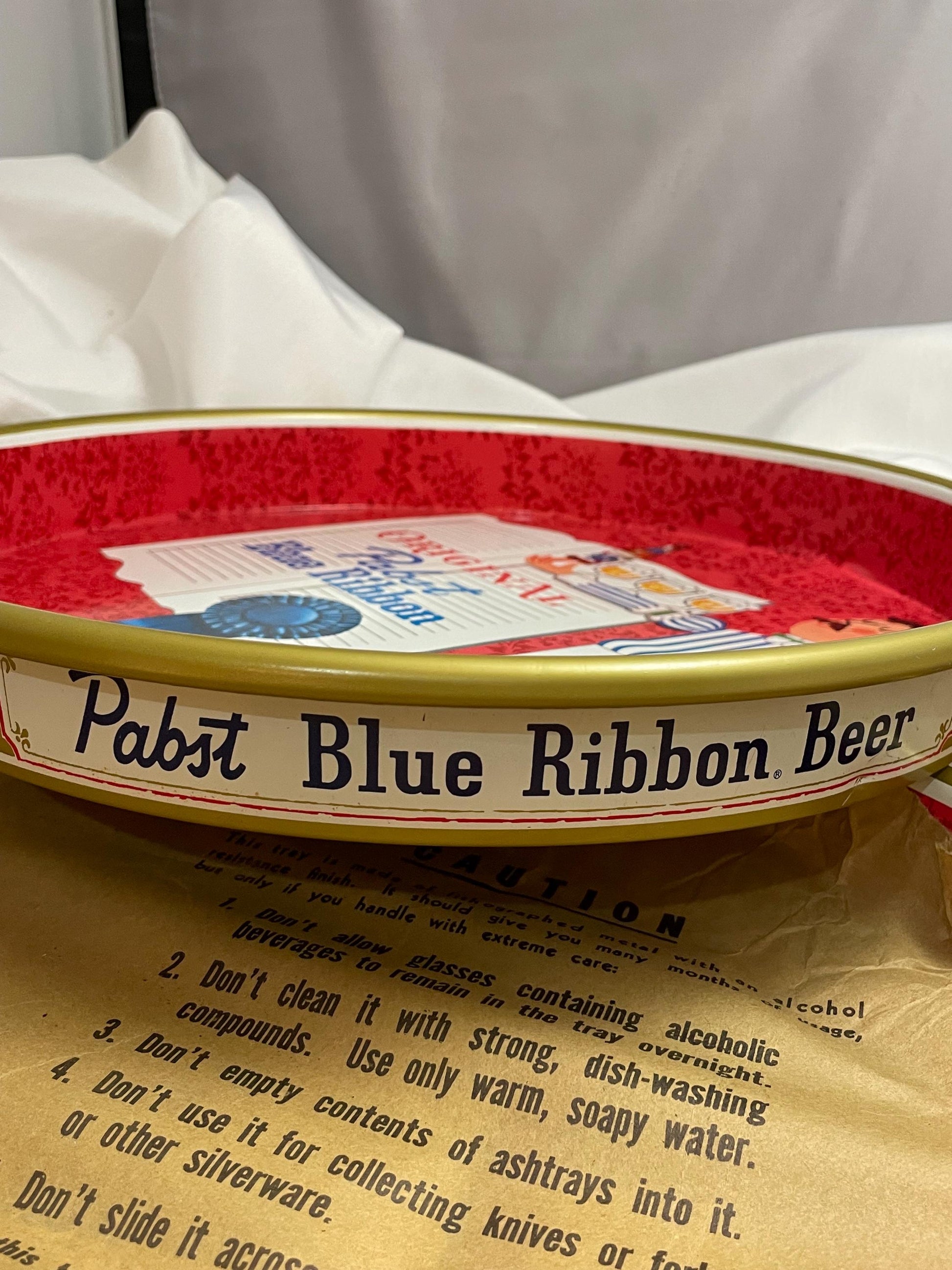 Vintage 1960’s Original Pabst Blue Ribbon Serving trays.