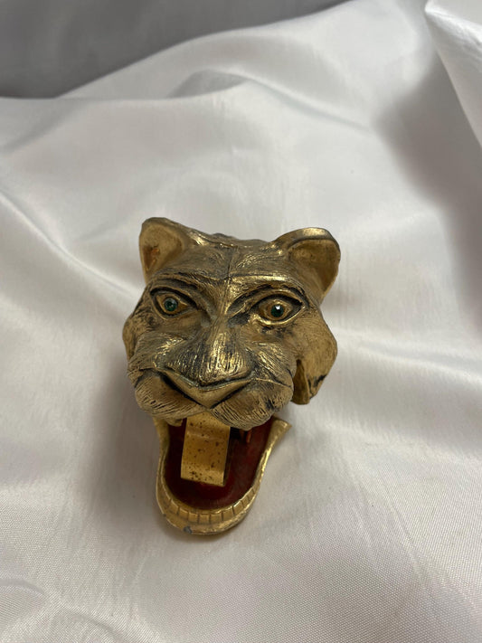 Ted Arnold Rare 1960’s Tiger head Lighter display Figurine. Brass.