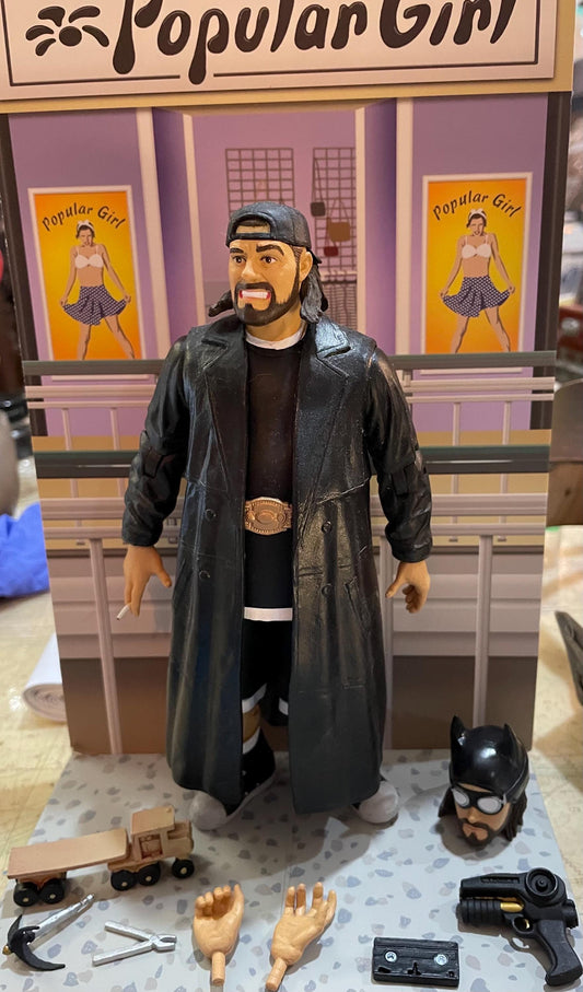 Popular Girl Mallrats select series 2 Silent Bob Figure W/accessories including Interchangeable Head.