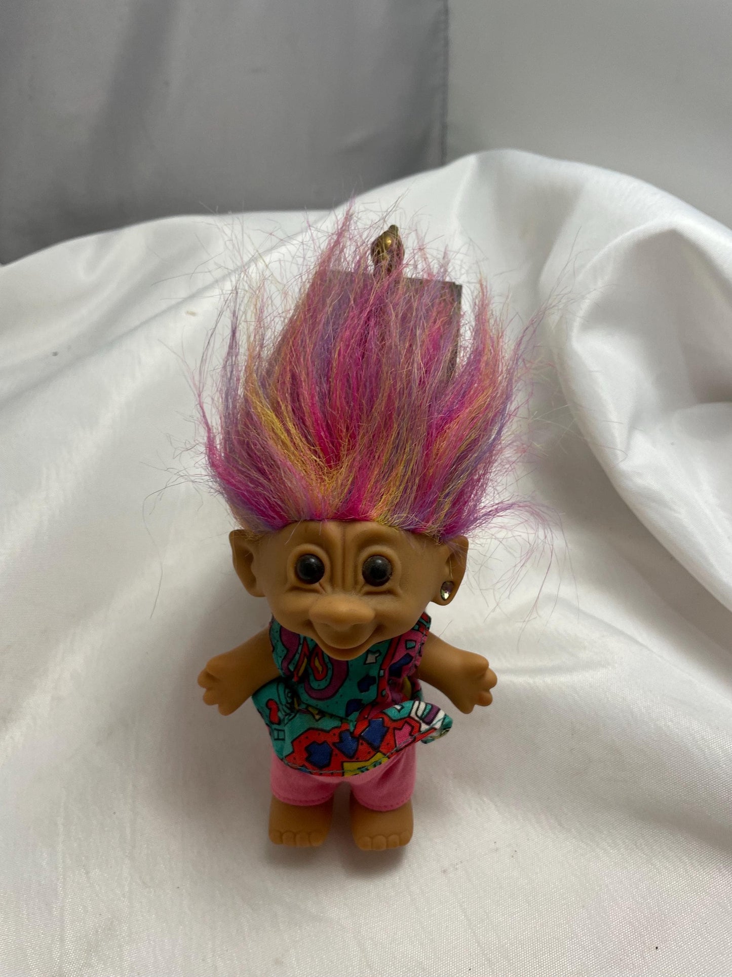 Trolls! Bright of America Rainbow Troll w/ Earring. 4 1/2”.