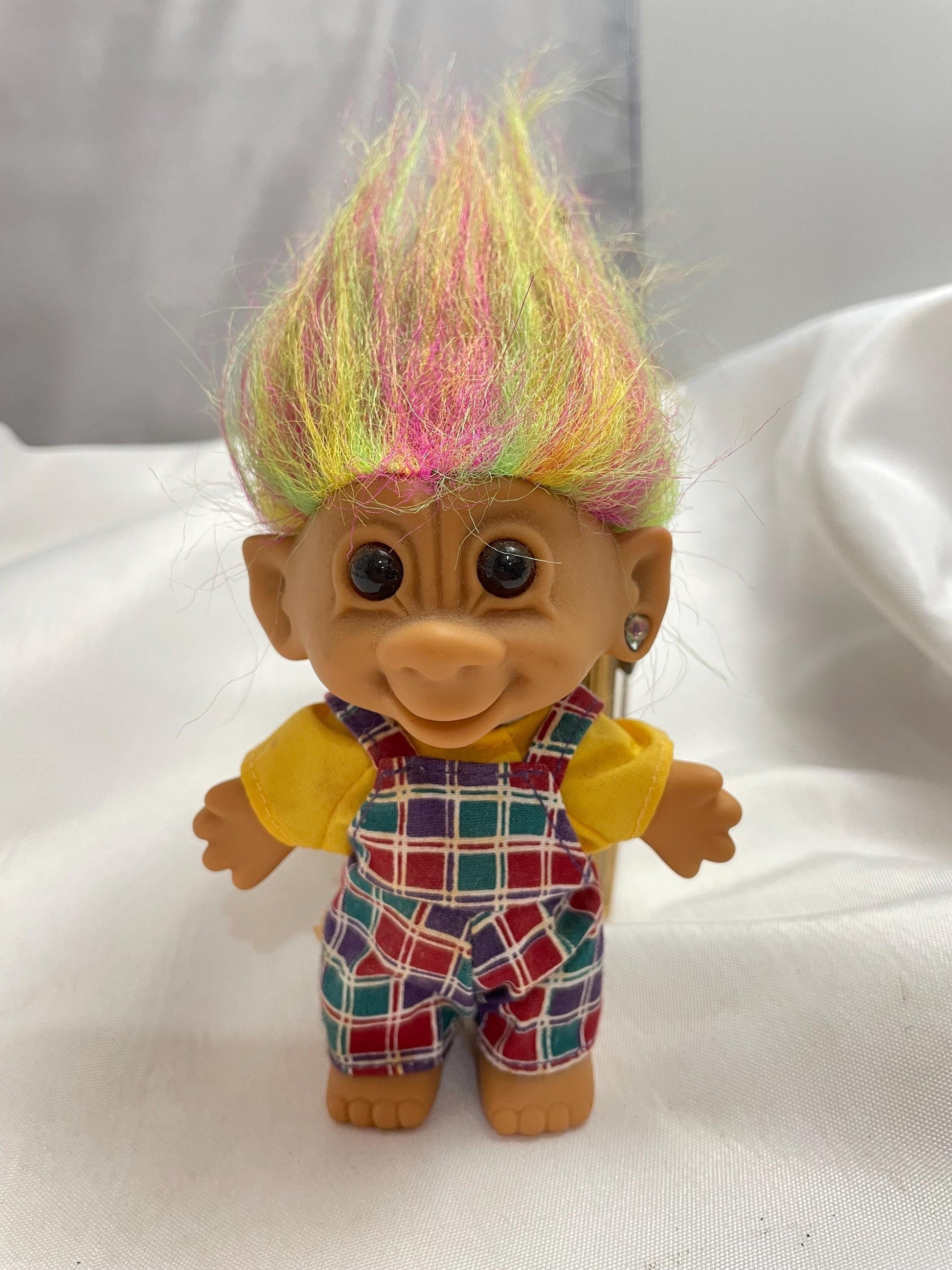 Trolls! Bright of America Rainbow Troll w/ Earring. 4 1/2”.