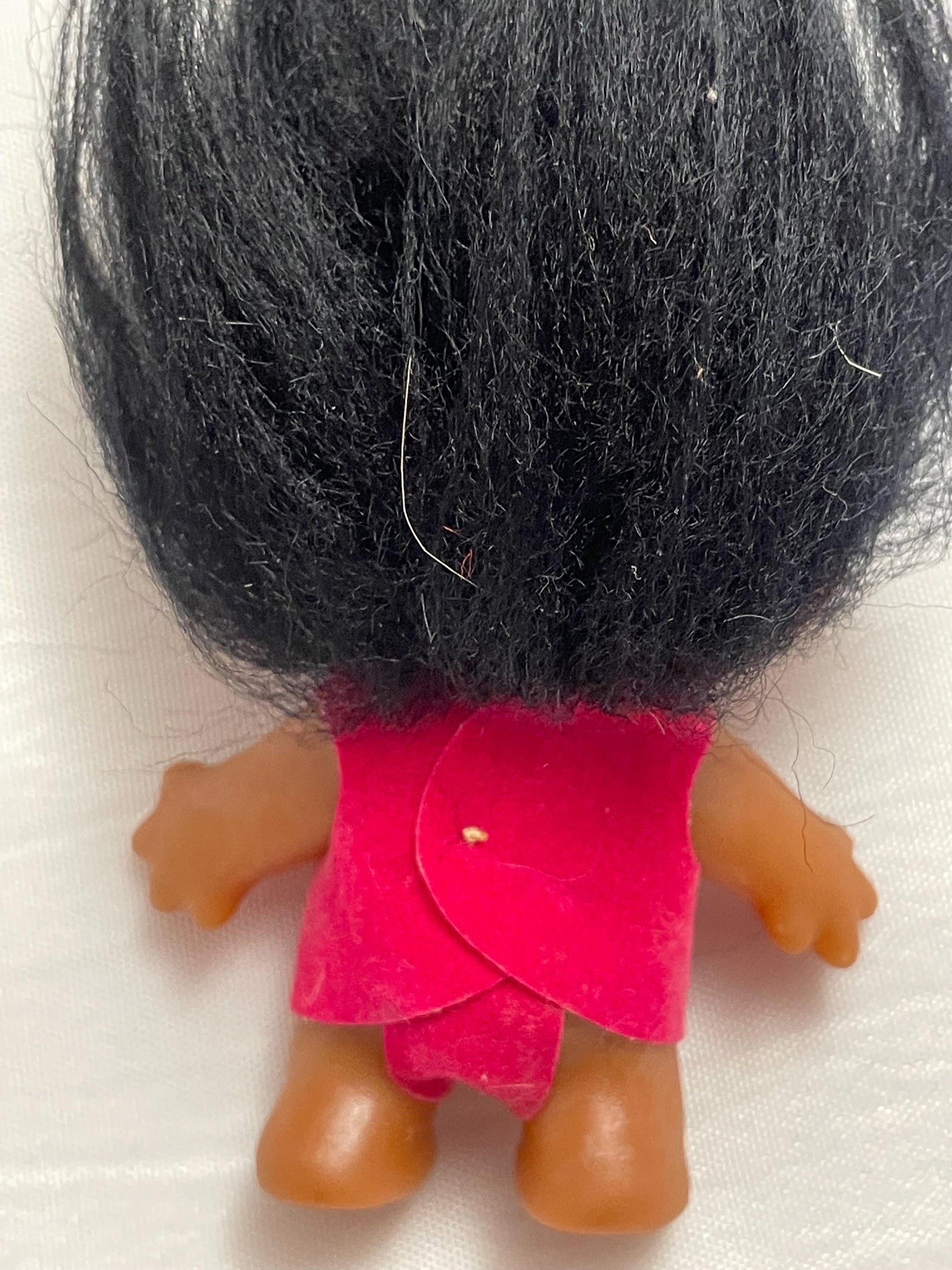 Thomas Dam Black hair Troll Doll. 3”