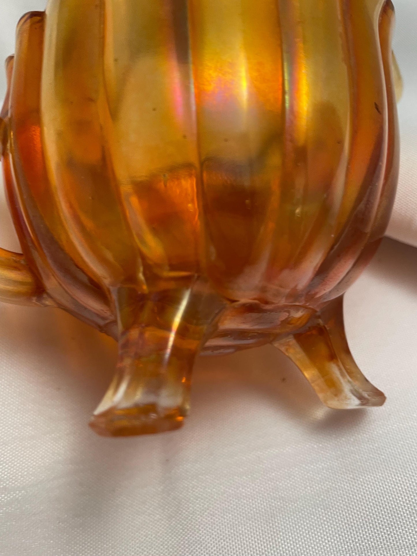 Vintage Marigold Carnival Glass Mini Pitcher/ Creamer.