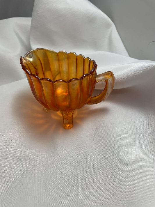 Vintage Marigold Carnival Glass Mini Pitcher/ Creamer.