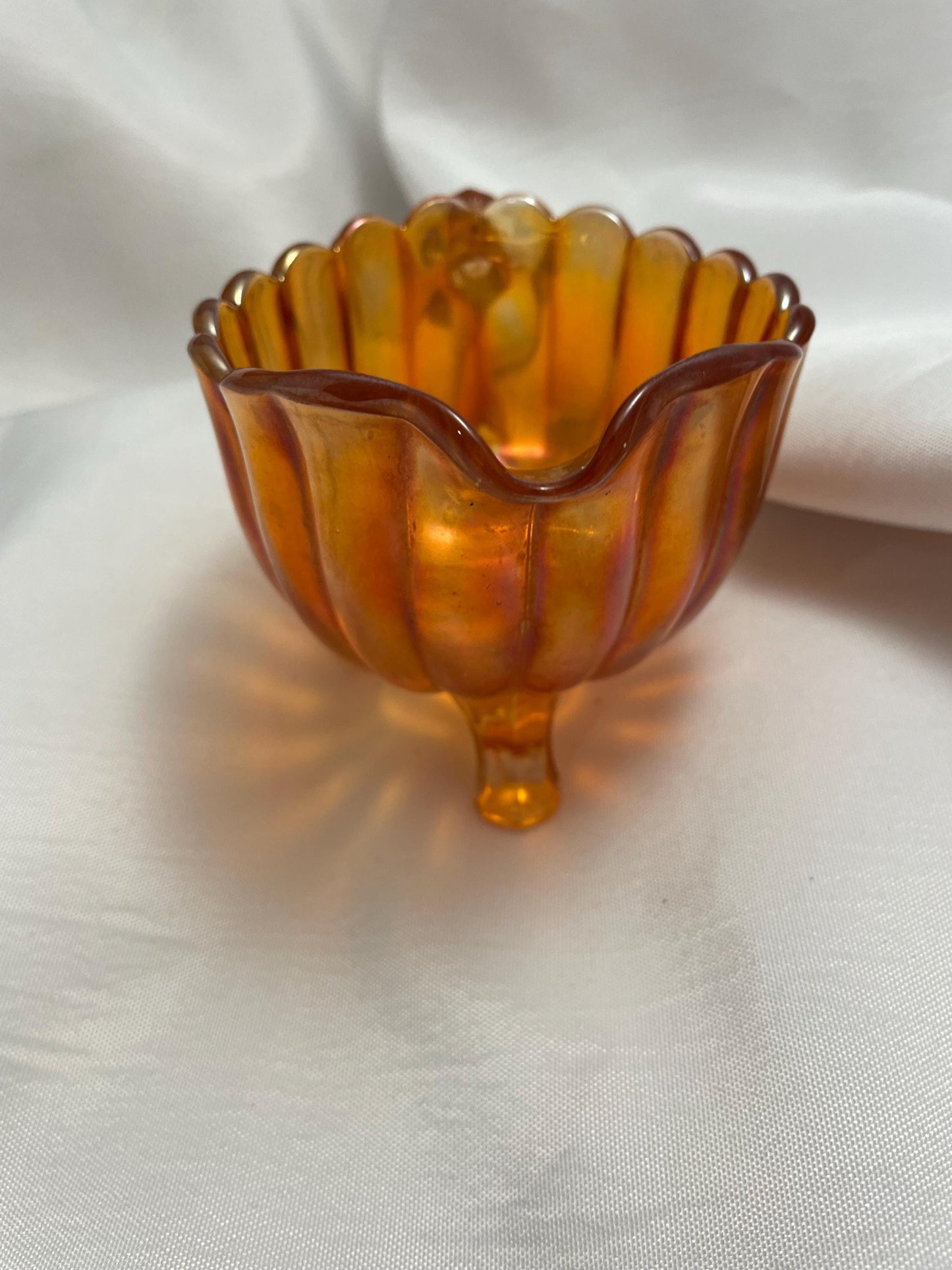 Vintage Marigold Carnival Glass Mini Pitcher/ Creamer.