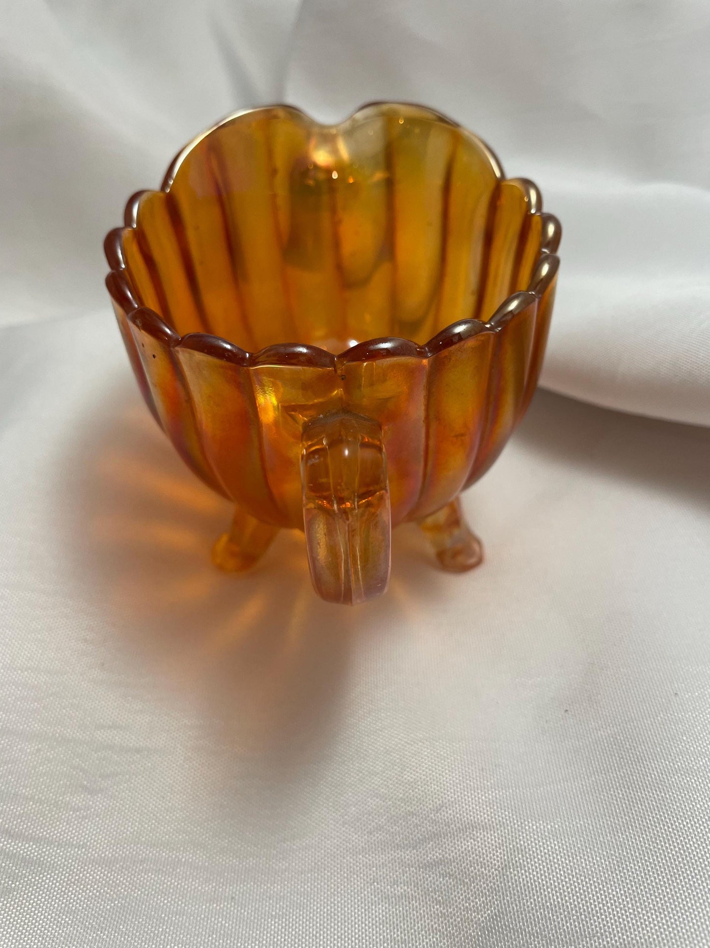 Vintage Marigold Carnival Glass Mini Pitcher/ Creamer.