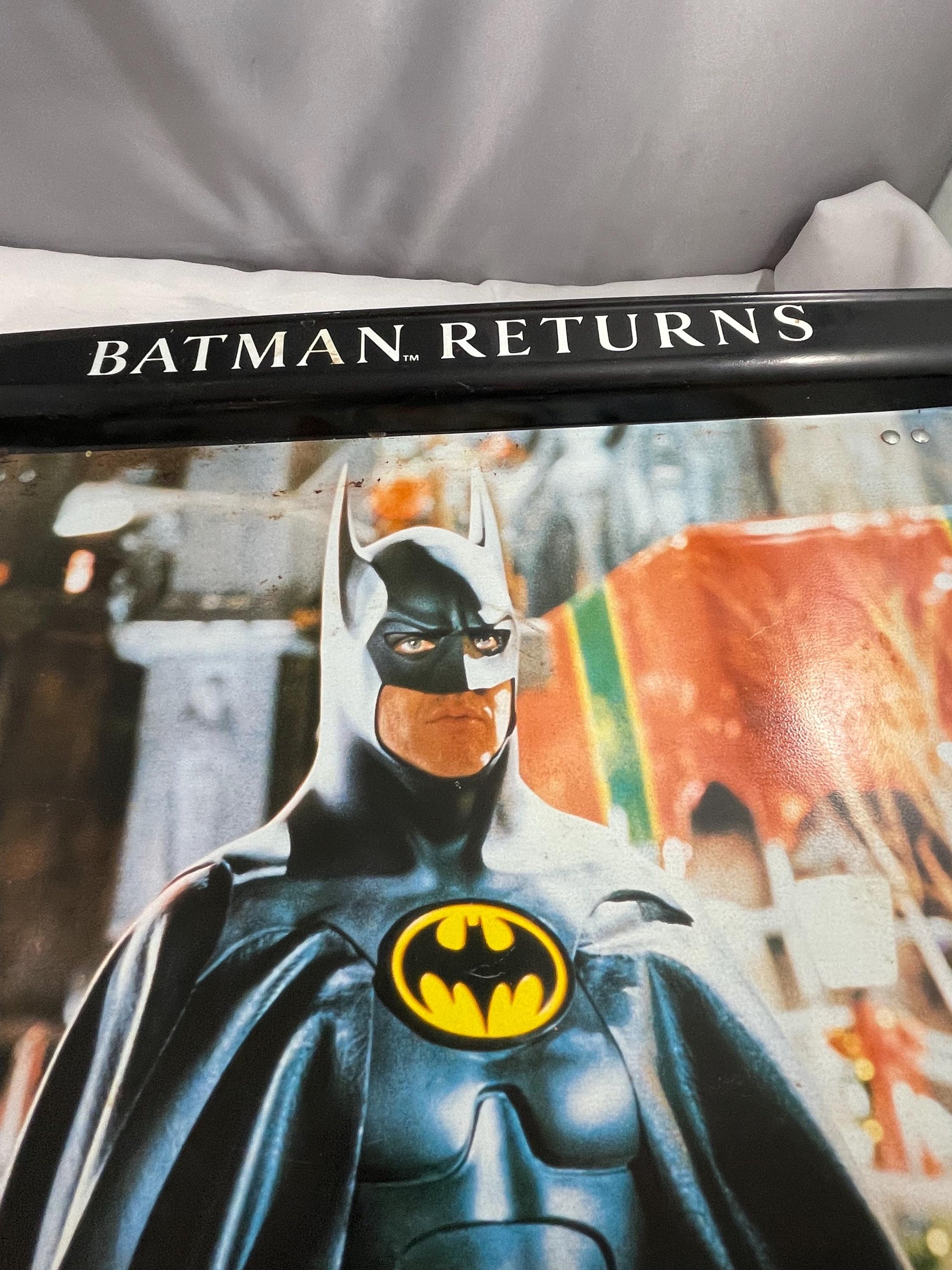 Vintage Batman Michael Keaton, Batman Returns vintage tv tray.