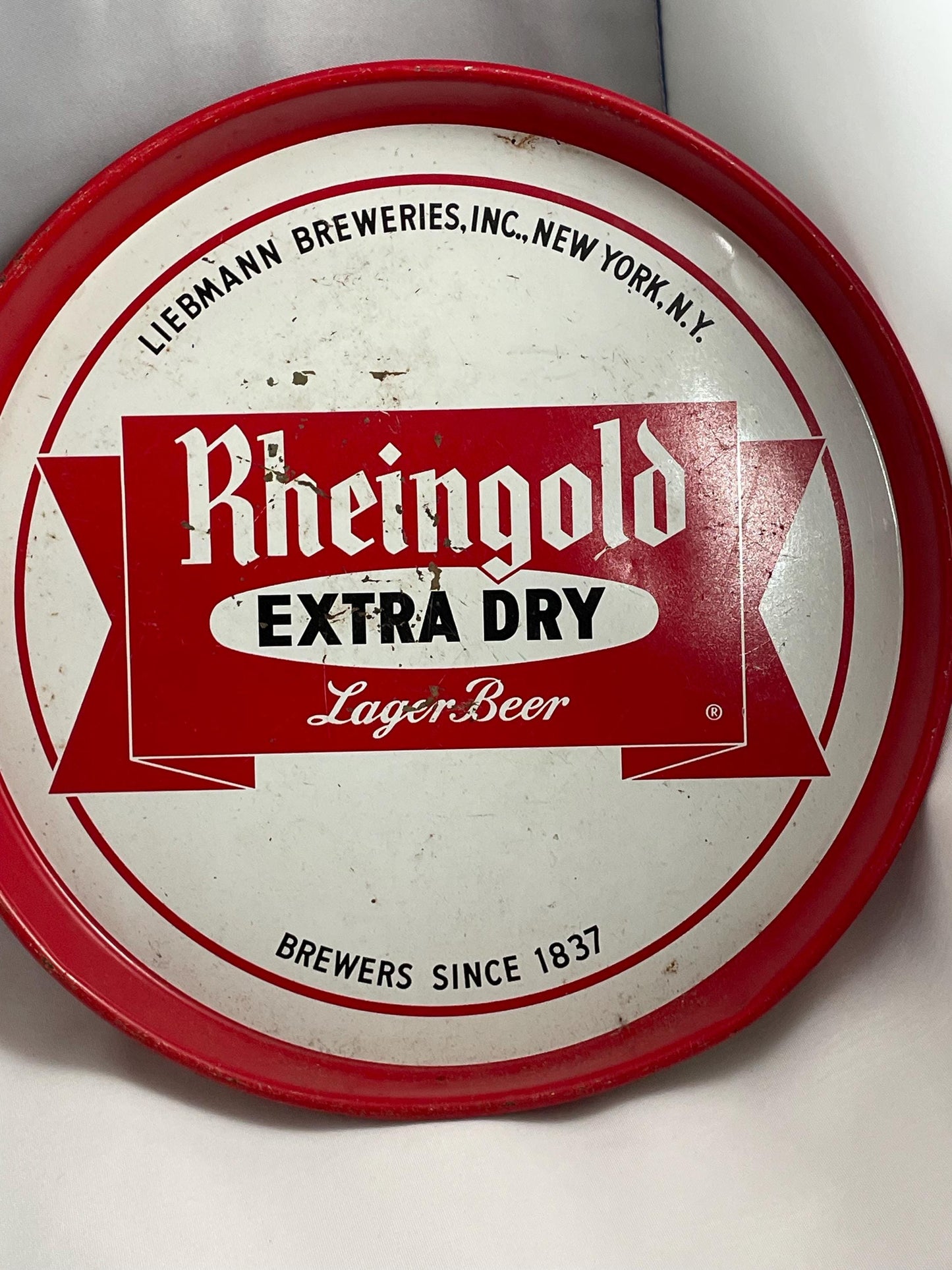 Vintage Rheingold beer Metal Serving tray.