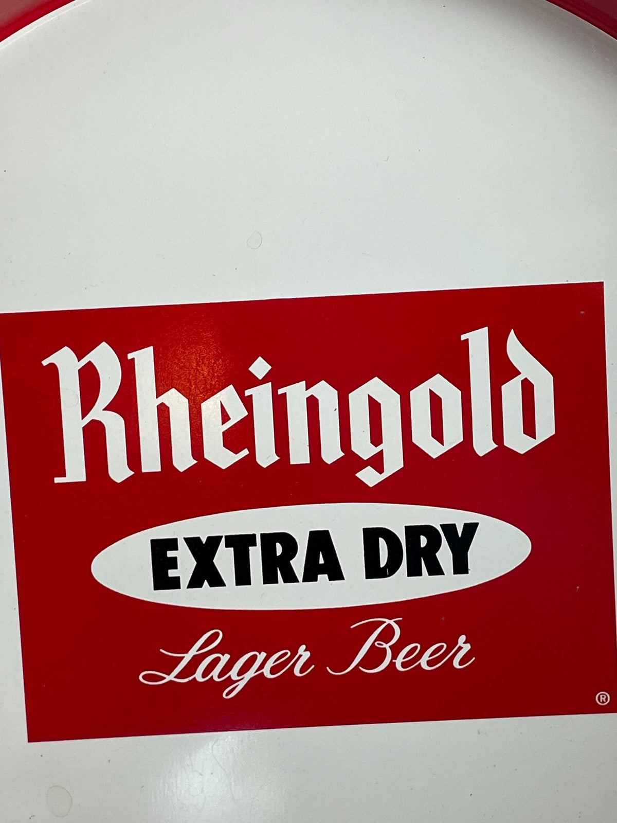 Vintage Rheingold beer serving tray large metal.