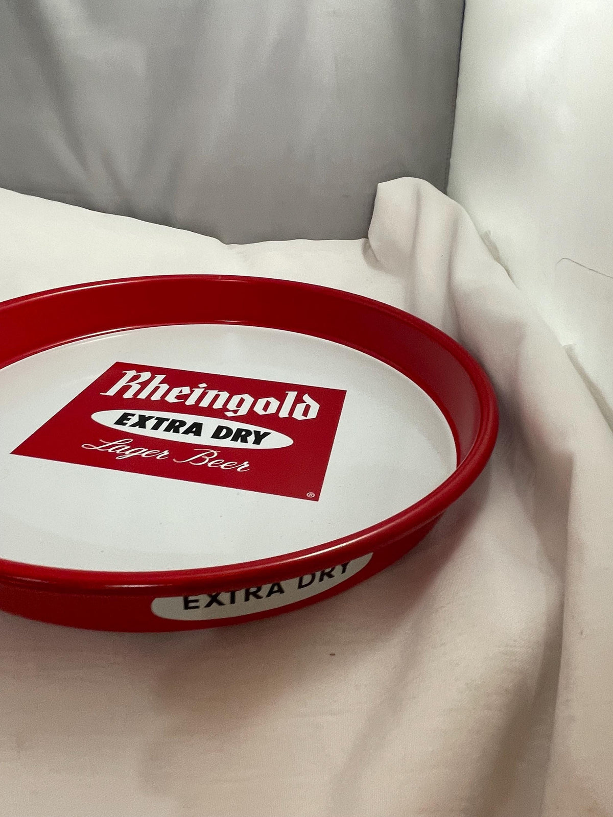 Vintage Rheingold beer serving tray large metal.