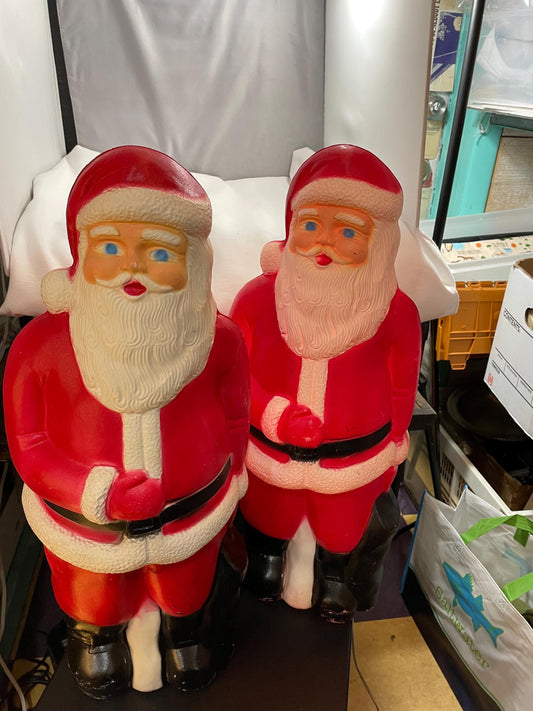 Vintage Santa Claus Christmas Blow mold light up Christmas Yard decor. 45.00 each.