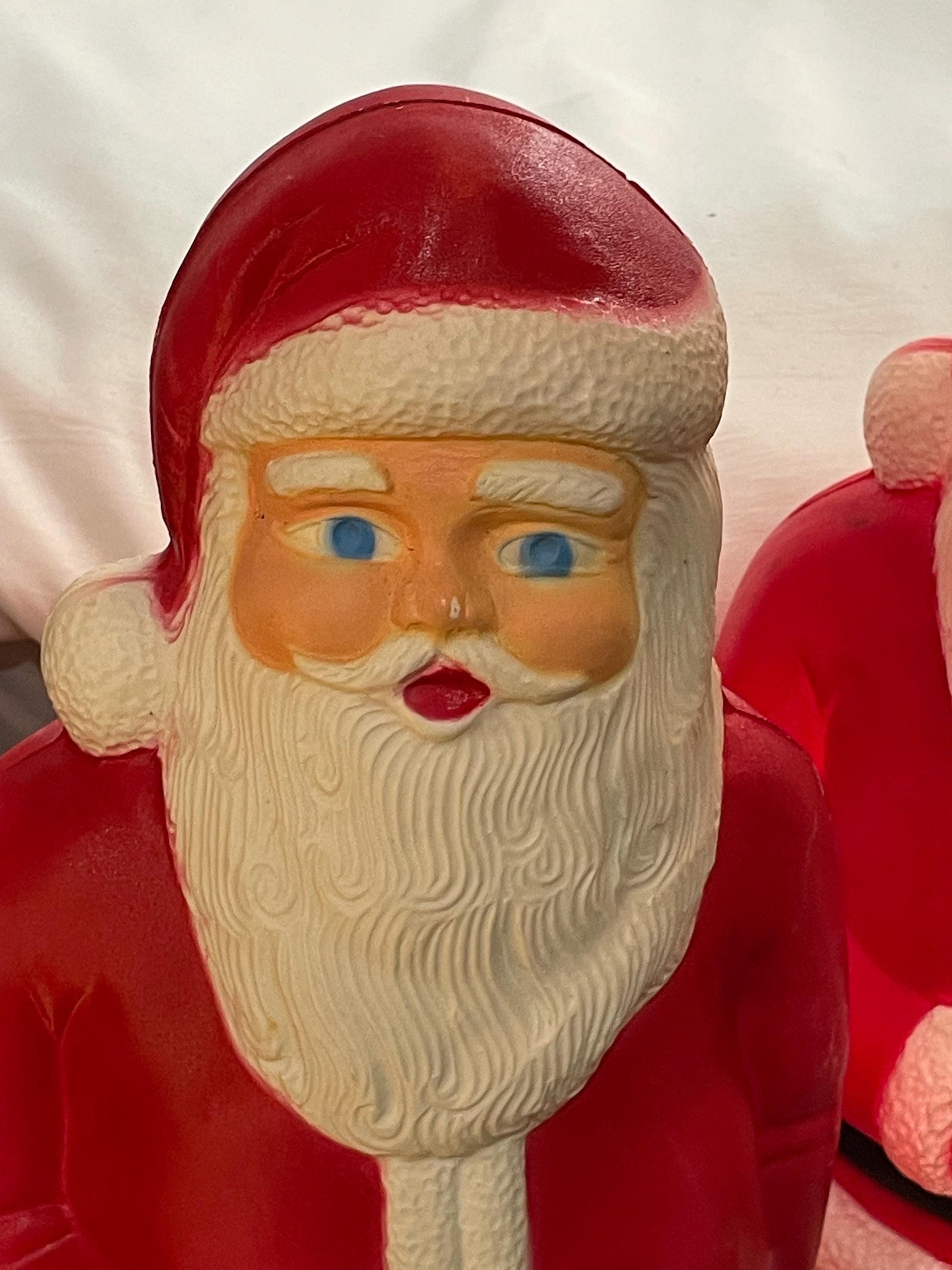 Vintage Santa Claus Christmas Blow mold light up Christmas Yard decor. 45.00 each.