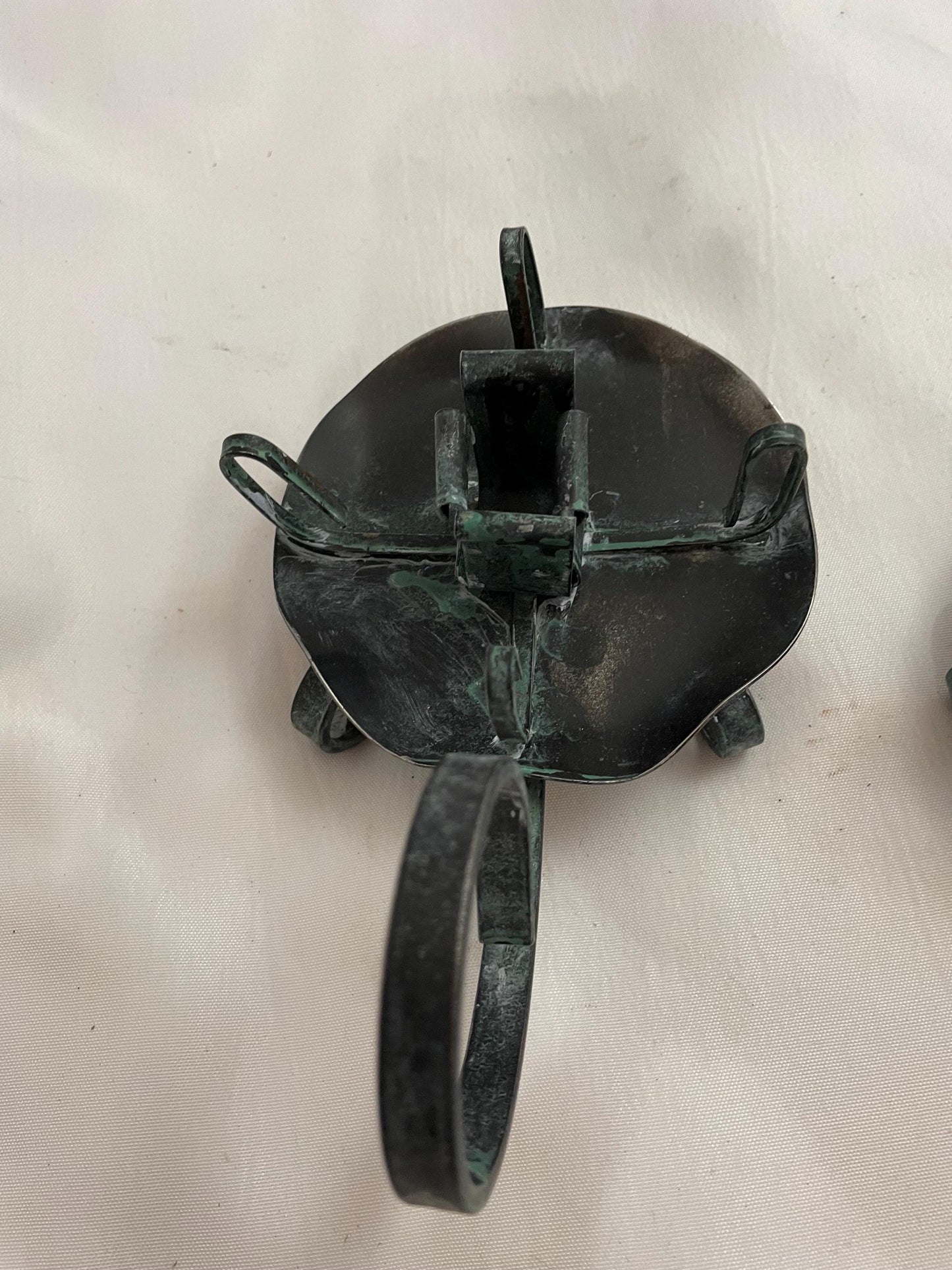 Set of 2 Vintage metal candle holders. Gothic/Medievil/ Spanish style.