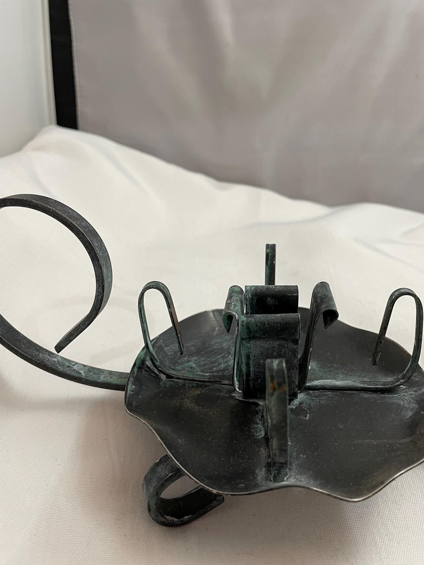 Set of 2 Vintage metal candle holders. Gothic/Medievil/ Spanish style.