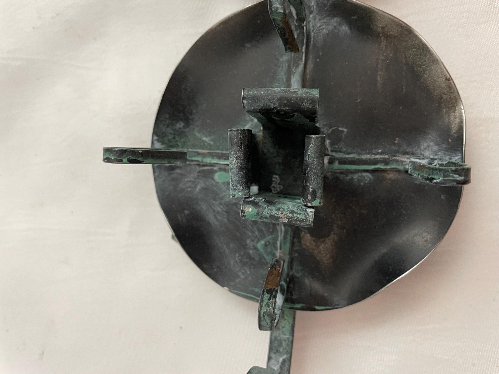 Set of 2 Vintage metal candle holders. Gothic/Medievil/ Spanish style.