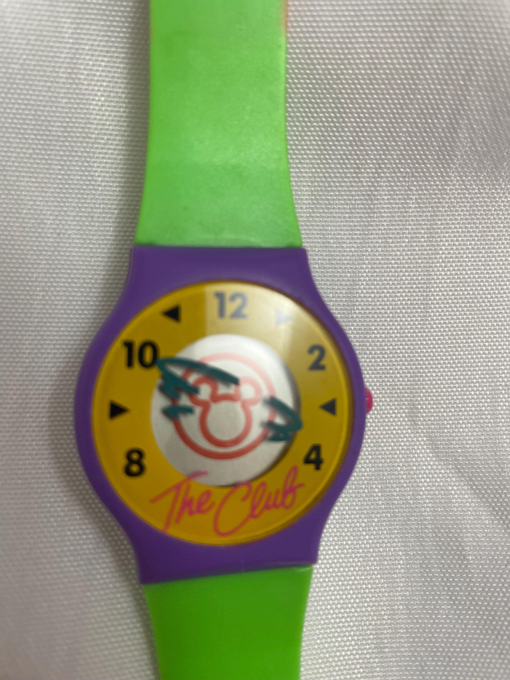 Rare 1990 Disney “The Club” digital round wrist watch. Not working