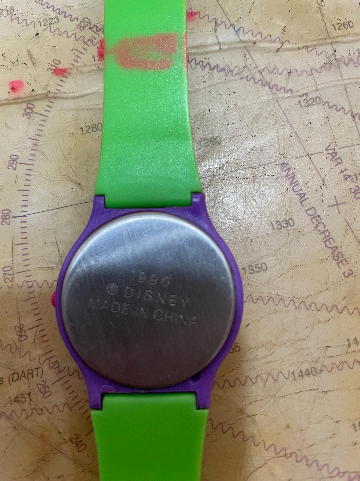 Rare 1990 Disney “The Club” digital round wrist watch. Not working