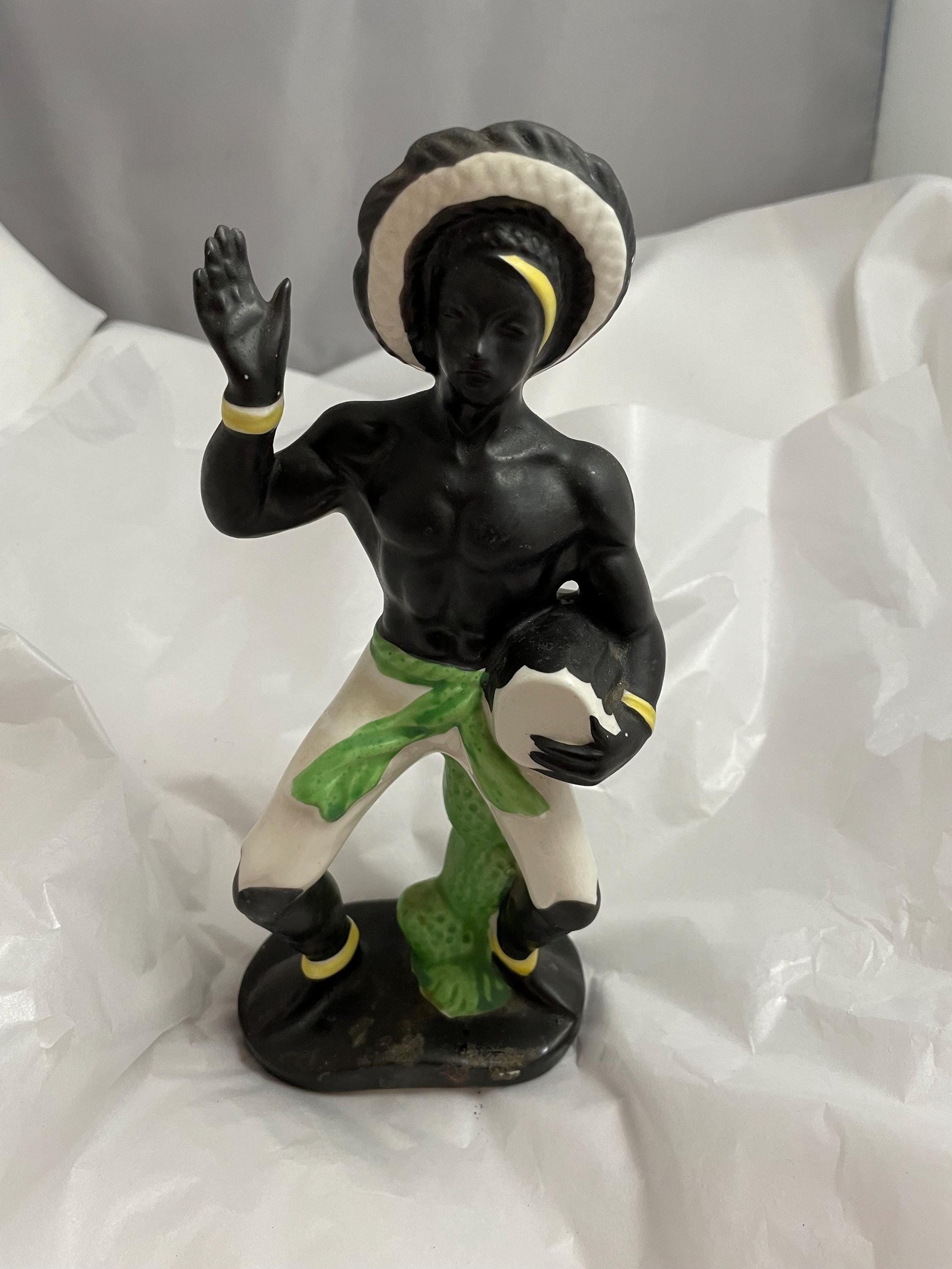 Vintage Ceramic Calypso Latin Dancer/Bongo player.