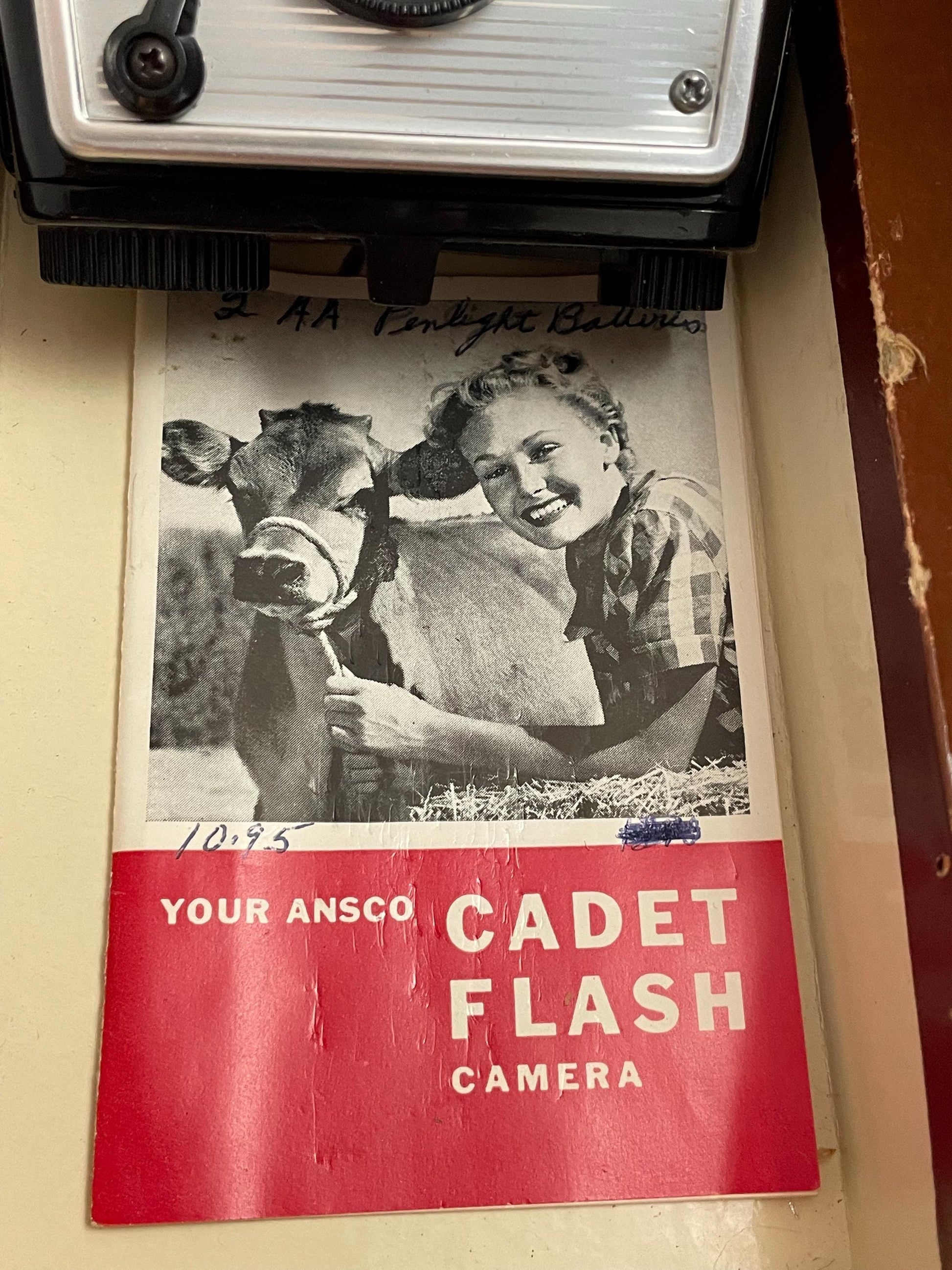 Vintage Anesco Cadet Flash Camera. W/ Original instructions sheet and boxed.