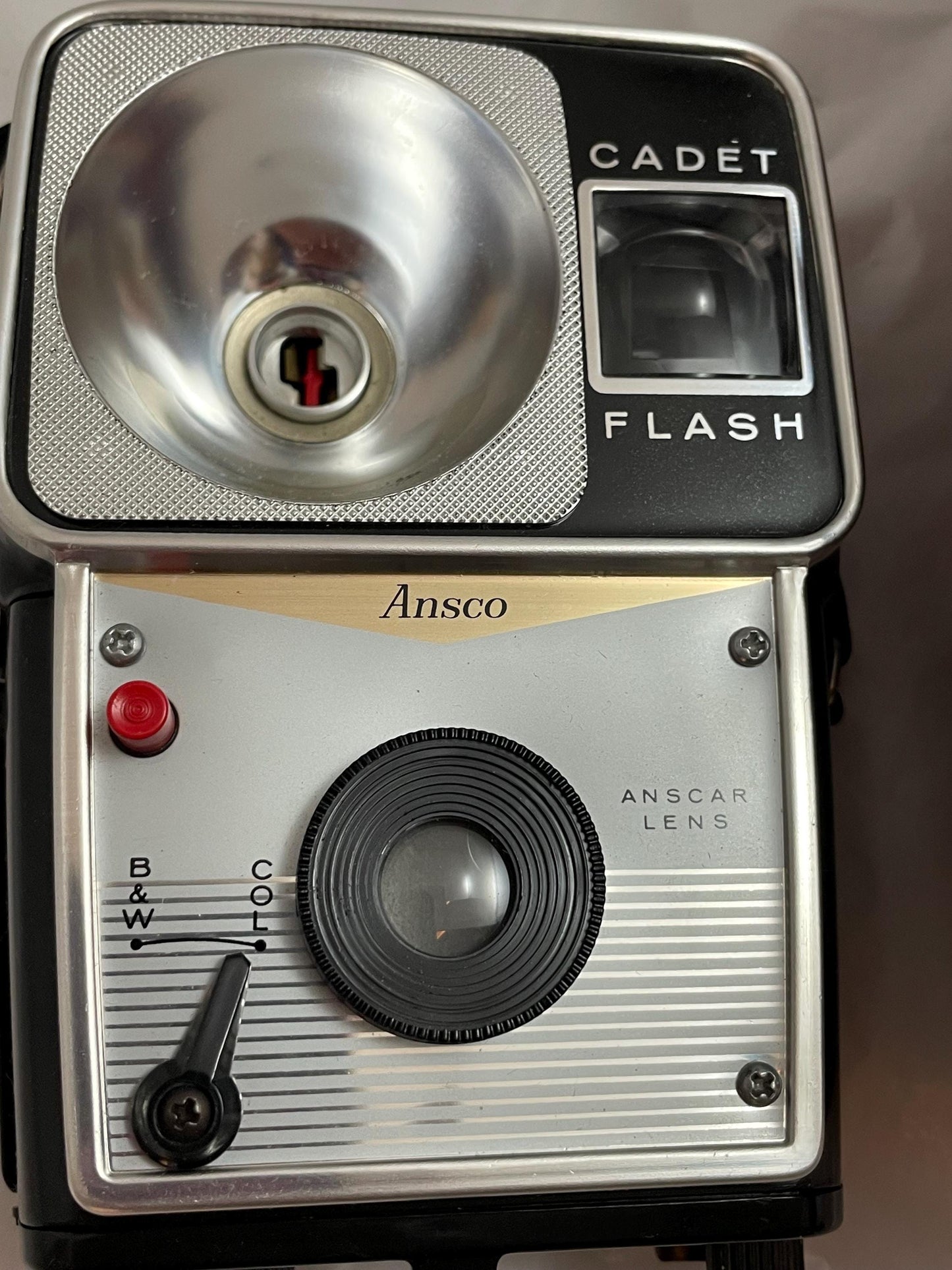 Vintage Anesco Cadet Flash Camera. W/ Original instructions sheet and boxed.