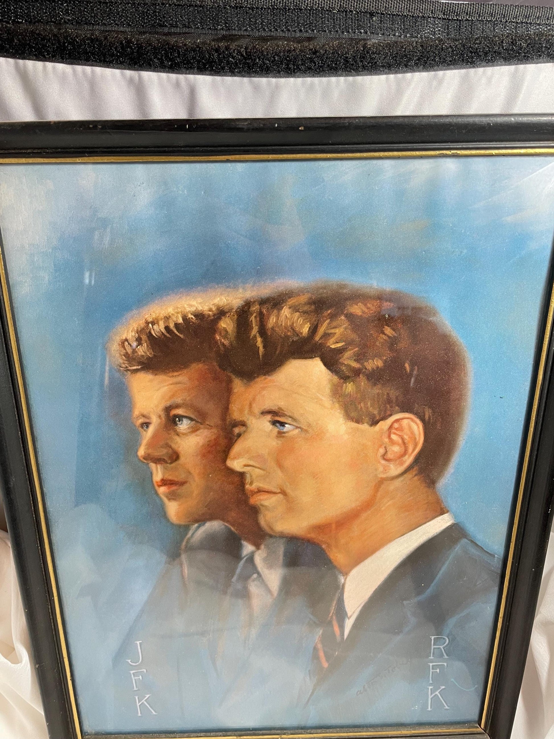 President JFK and RFK Signed Lithograph “Brothers”. Framed.