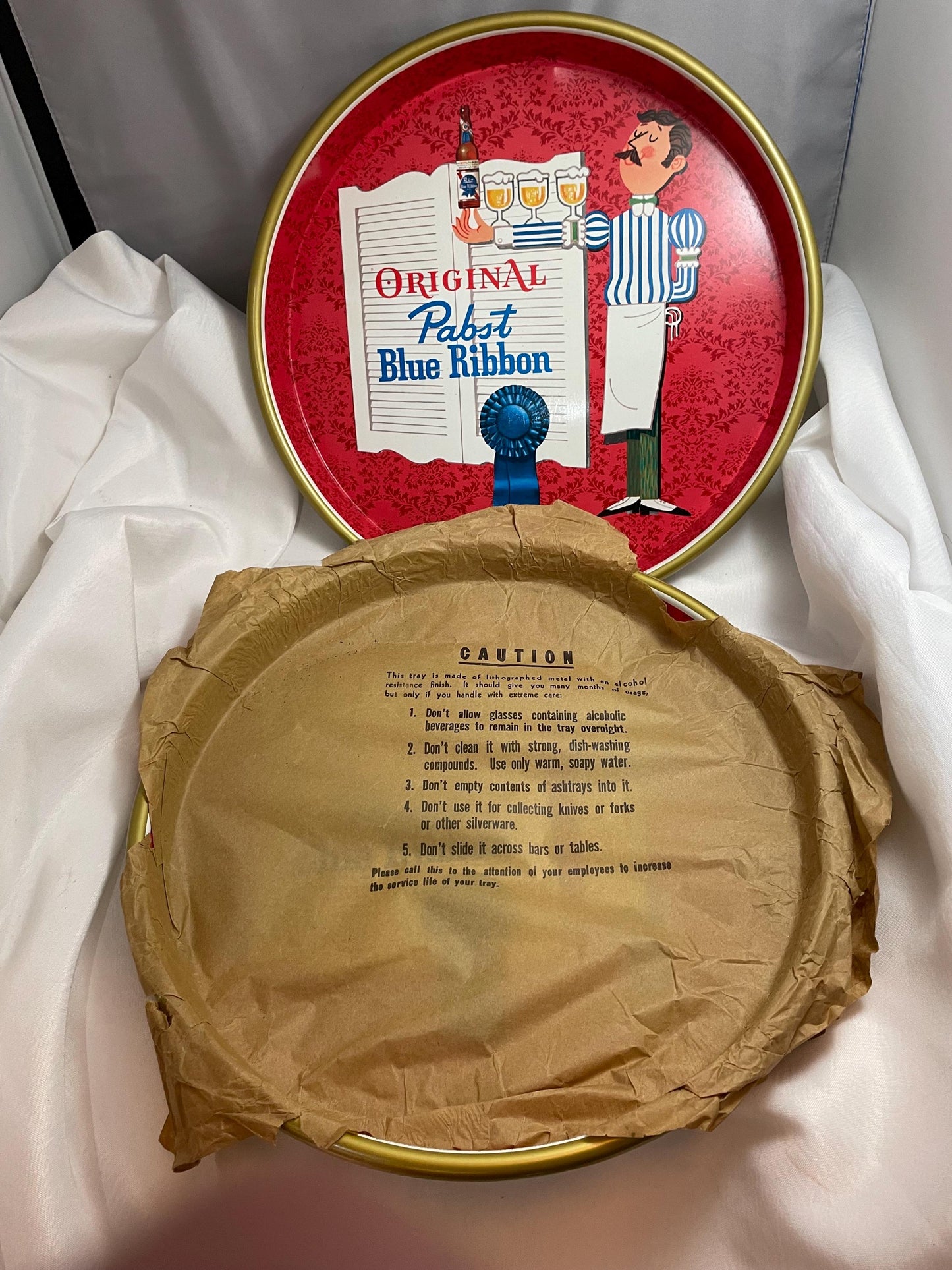 Vintage 1960’s Original Pabst Blue Ribbon Serving trays.