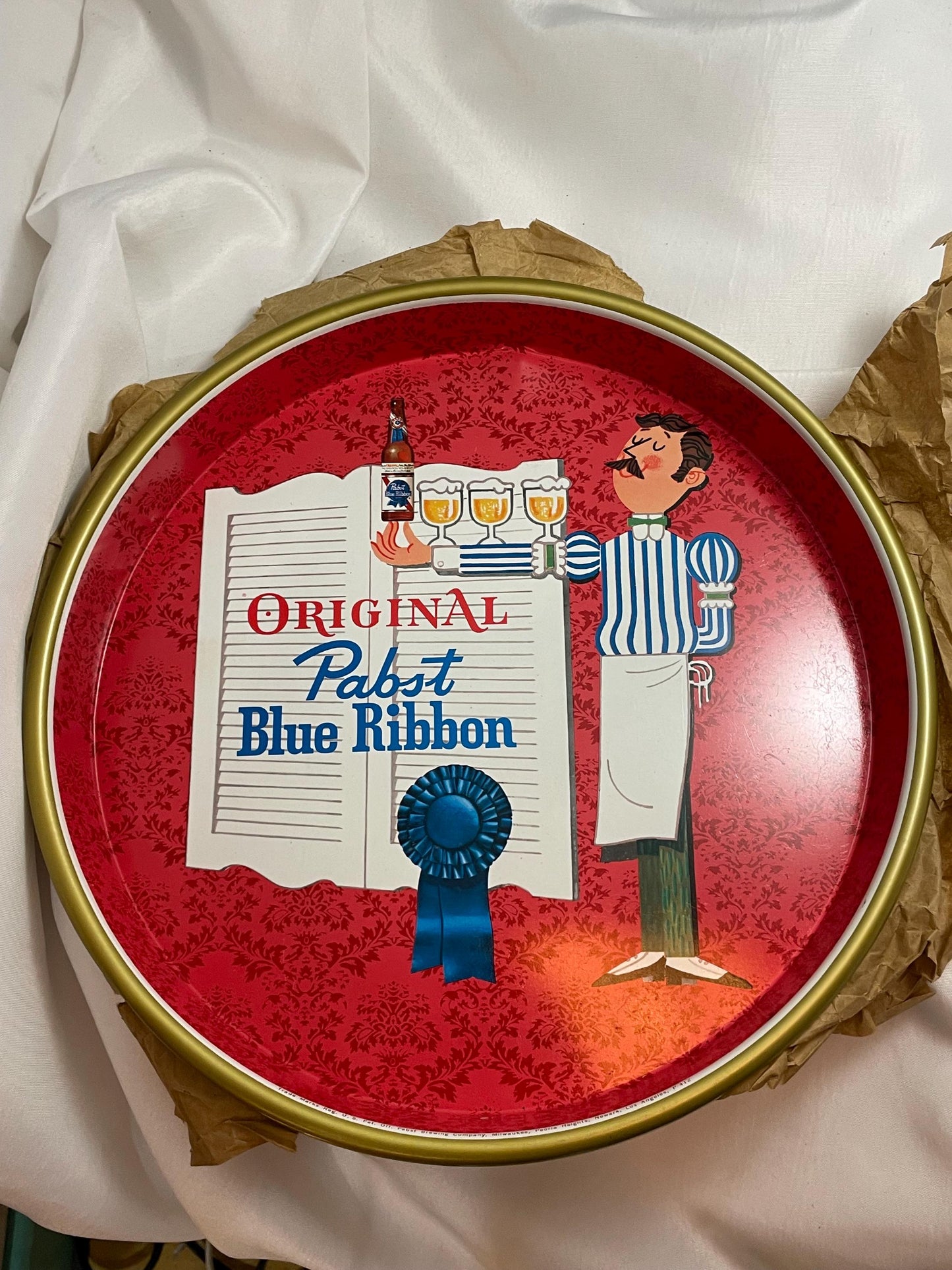 Vintage 1960’s Original Pabst Blue Ribbon Serving trays.