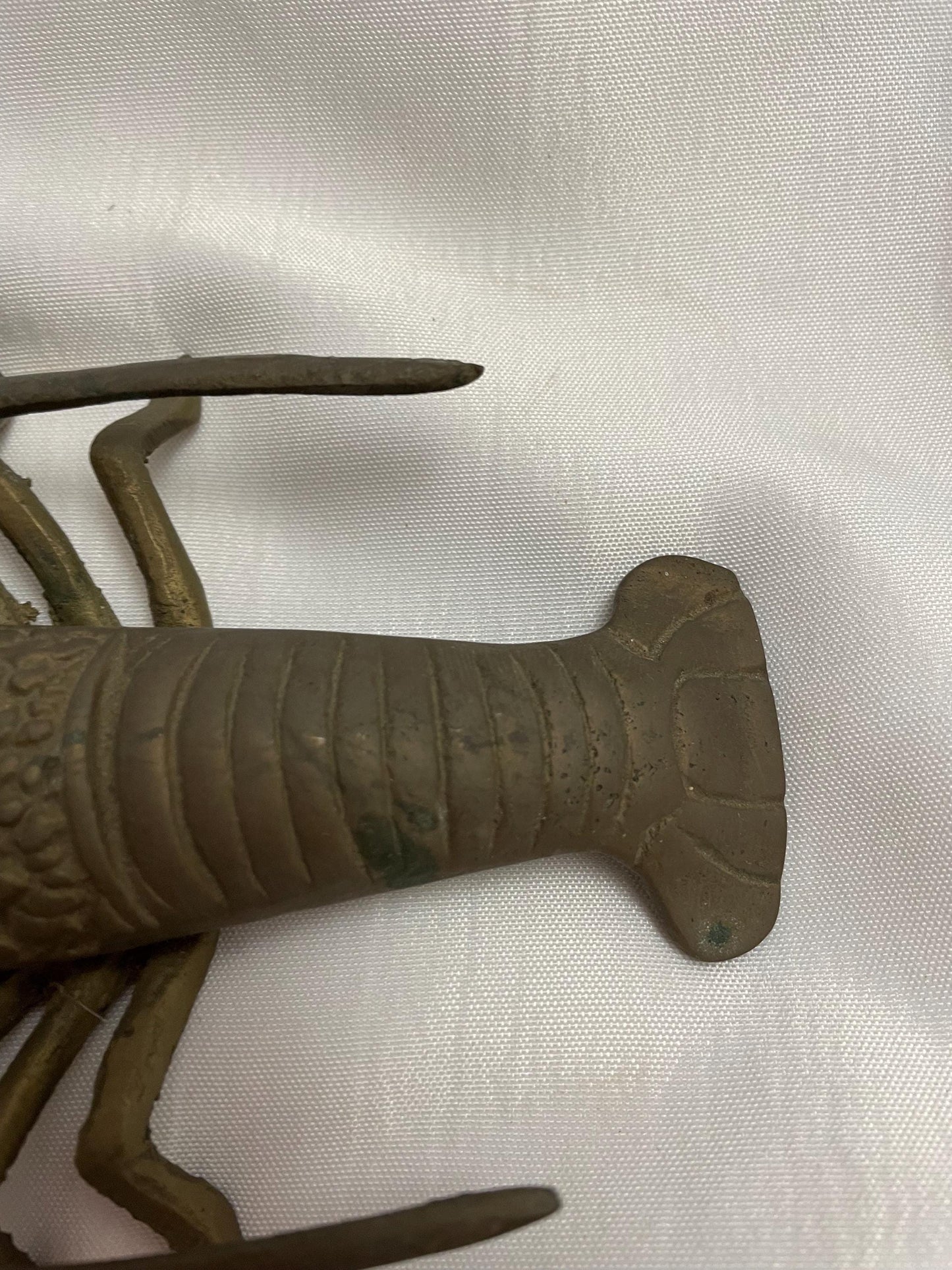 Vintage Mid Century Brass Lobster, crayfish Crustacean Prawn Figurine.