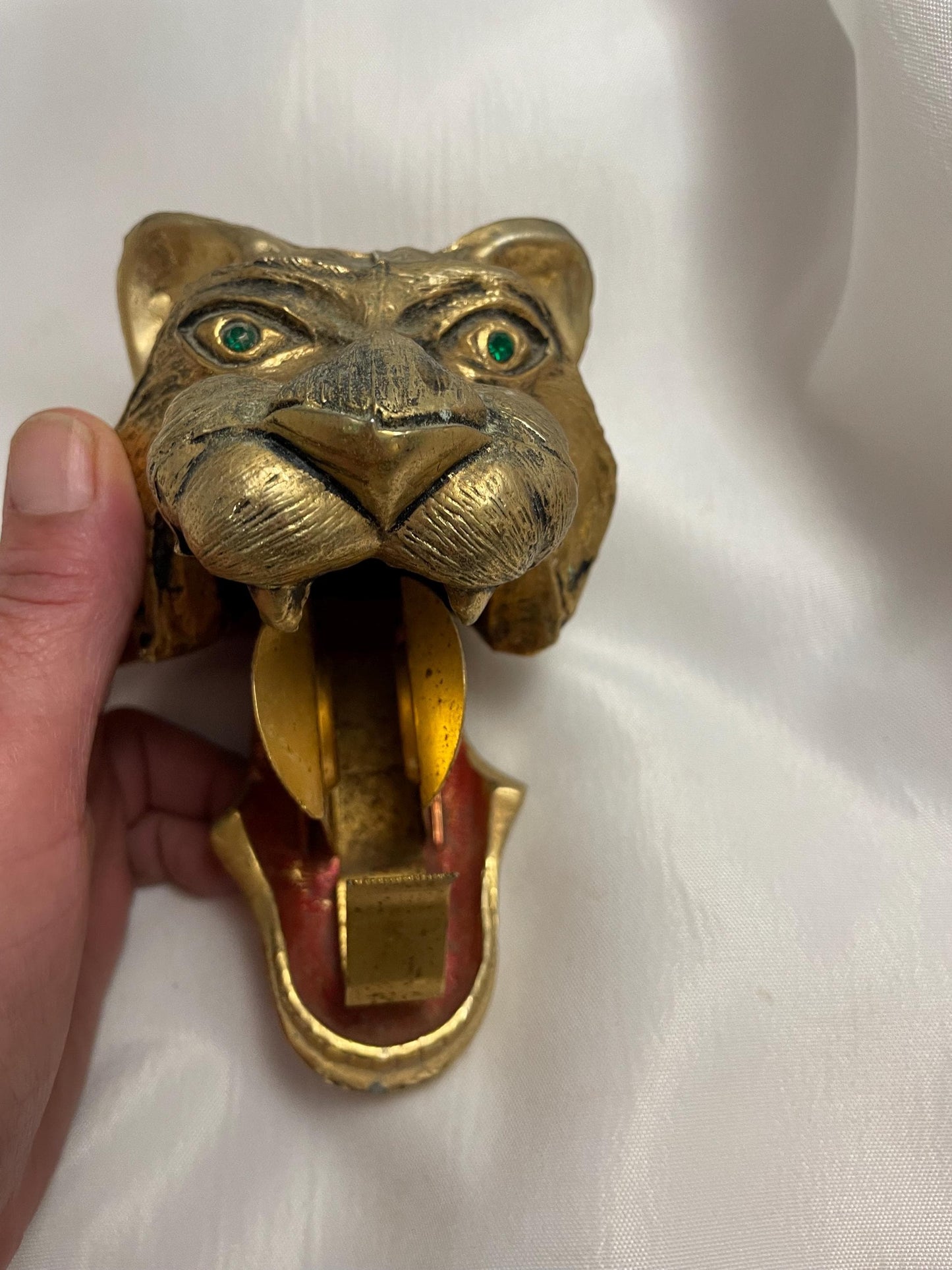 Ted Arnold Rare 1960’s Tiger head Lighter display Figurine. Brass.