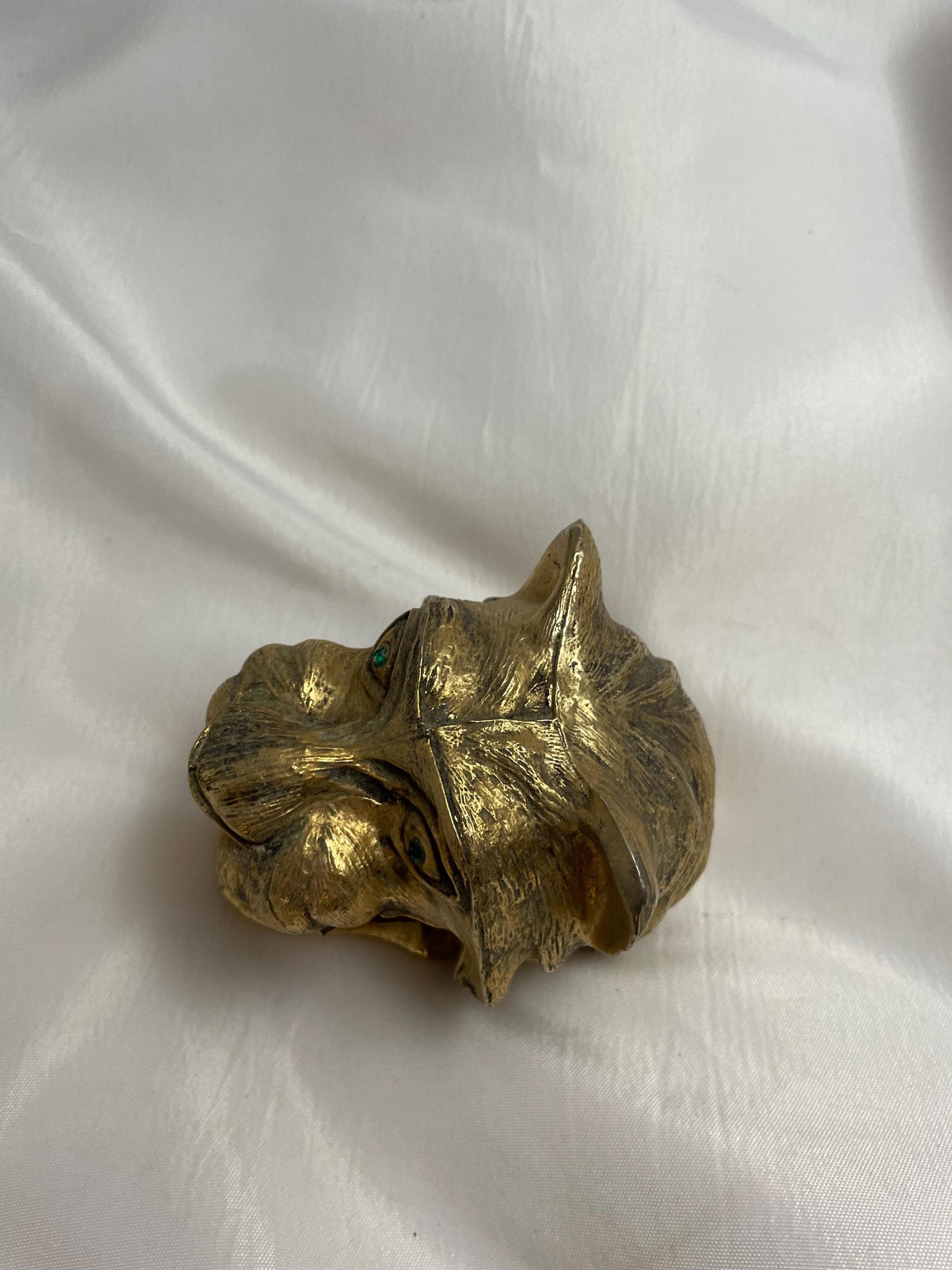 Ted Arnold Rare 1960’s Tiger head Lighter display Figurine. Brass.