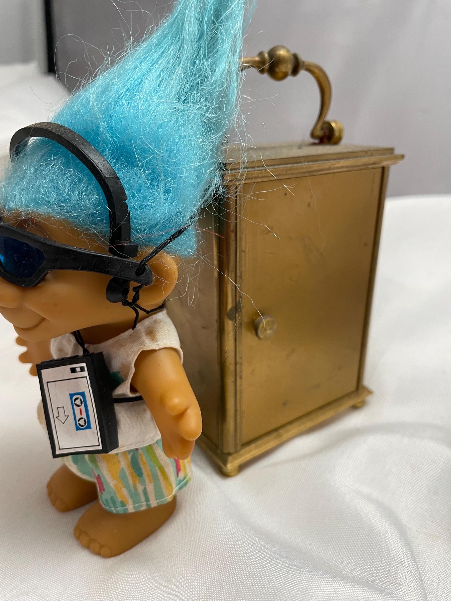 who doesn’t Love a Troll! 1980’s Boho Troll Doll w/ Walkman, headphones and Sunglasses. 5”.