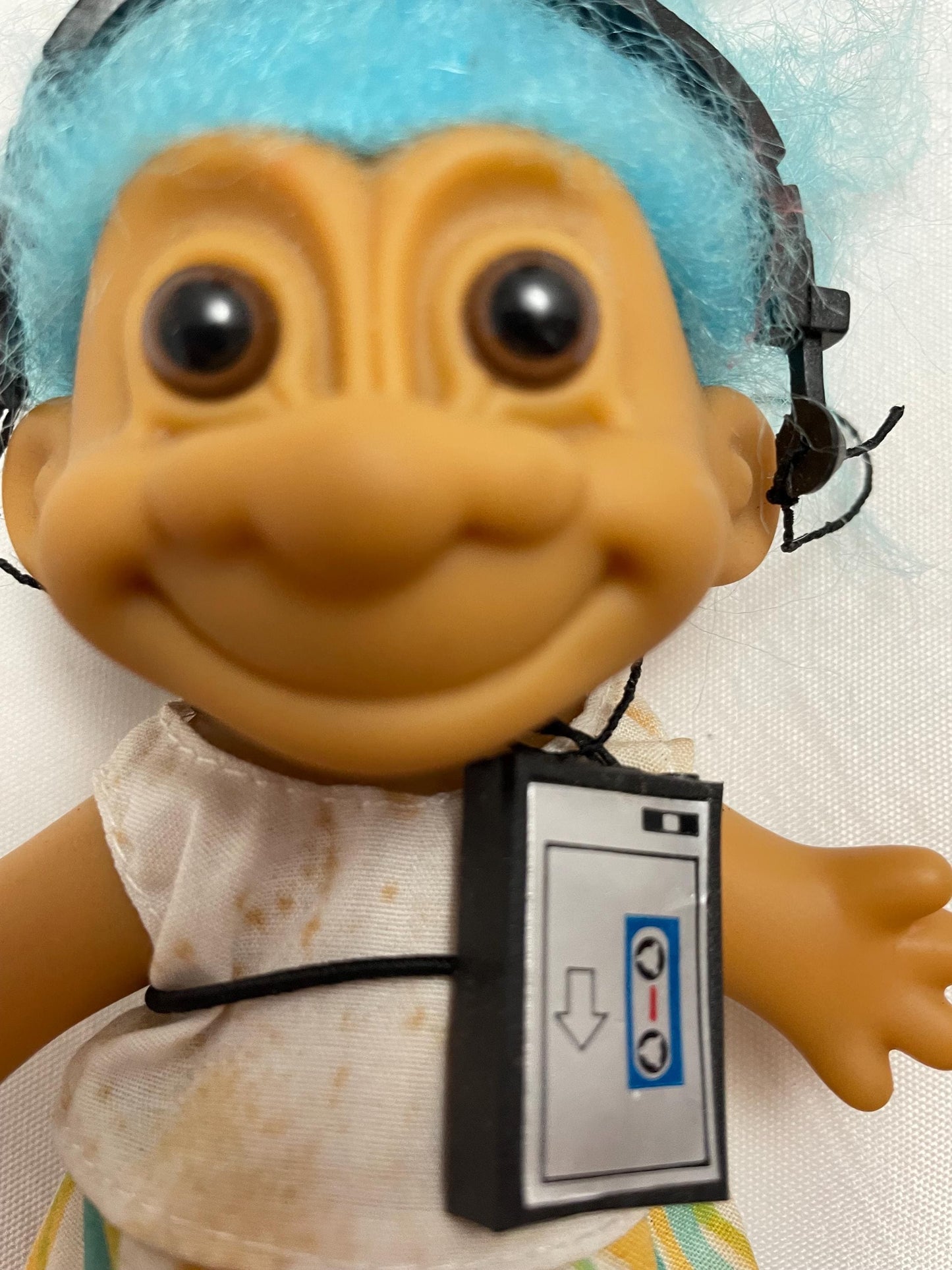 who doesn’t Love a Troll! 1980’s Boho Troll Doll w/ Walkman, headphones and Sunglasses. 5”.