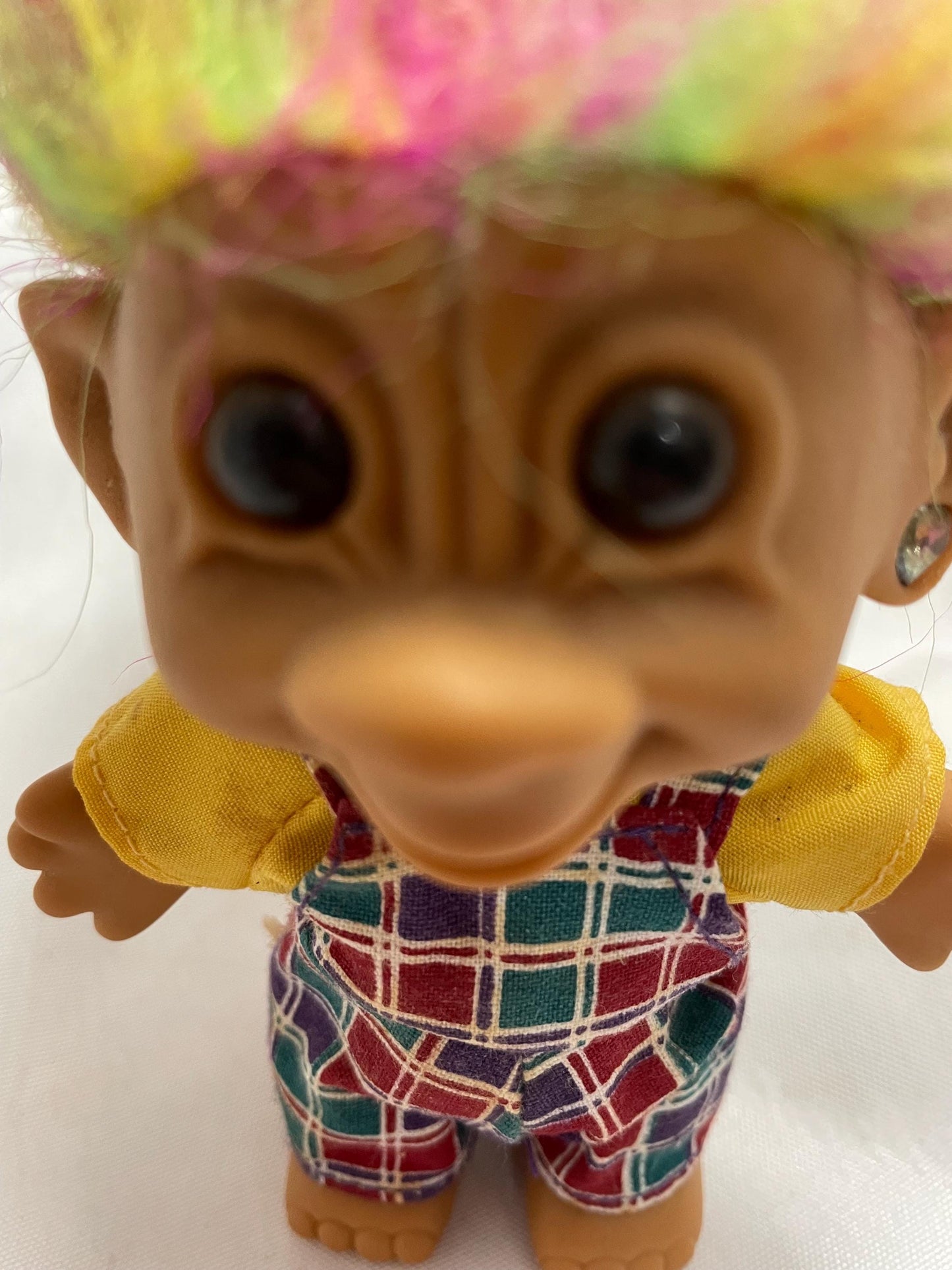 Trolls! Bright of America Rainbow Troll w/ Earring. 4 1/2”.