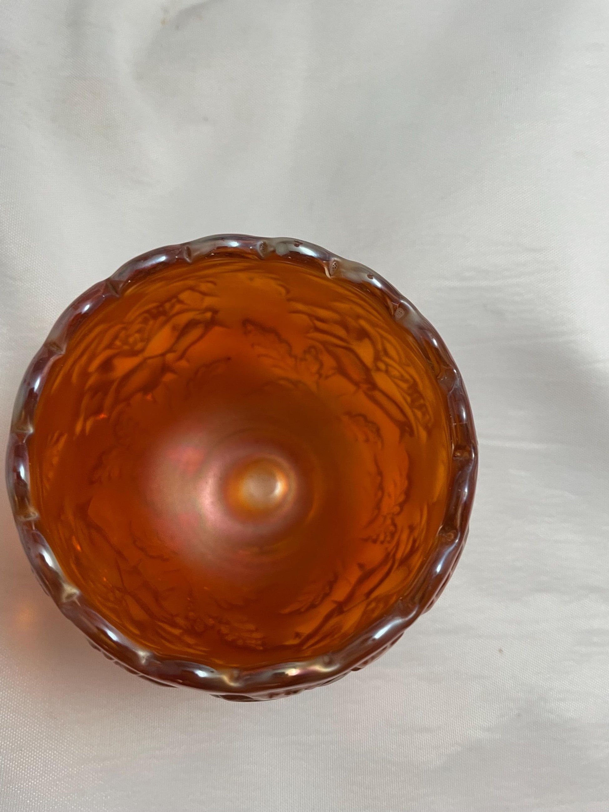 Vintage Marigold Carnival Glass Bowl.