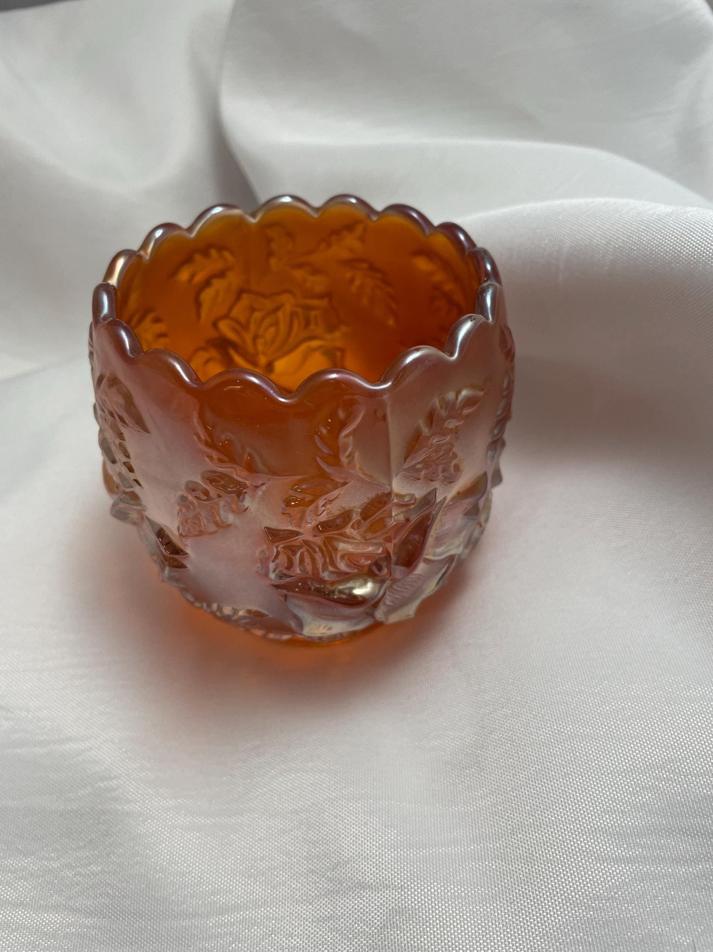 Vintage Marigold Carnival Glass Bowl.