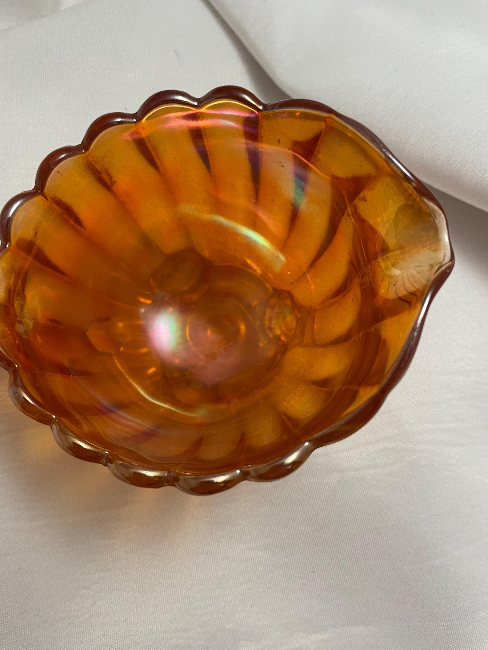 Vintage Marigold Carnival Glass Mini Pitcher/ Creamer.