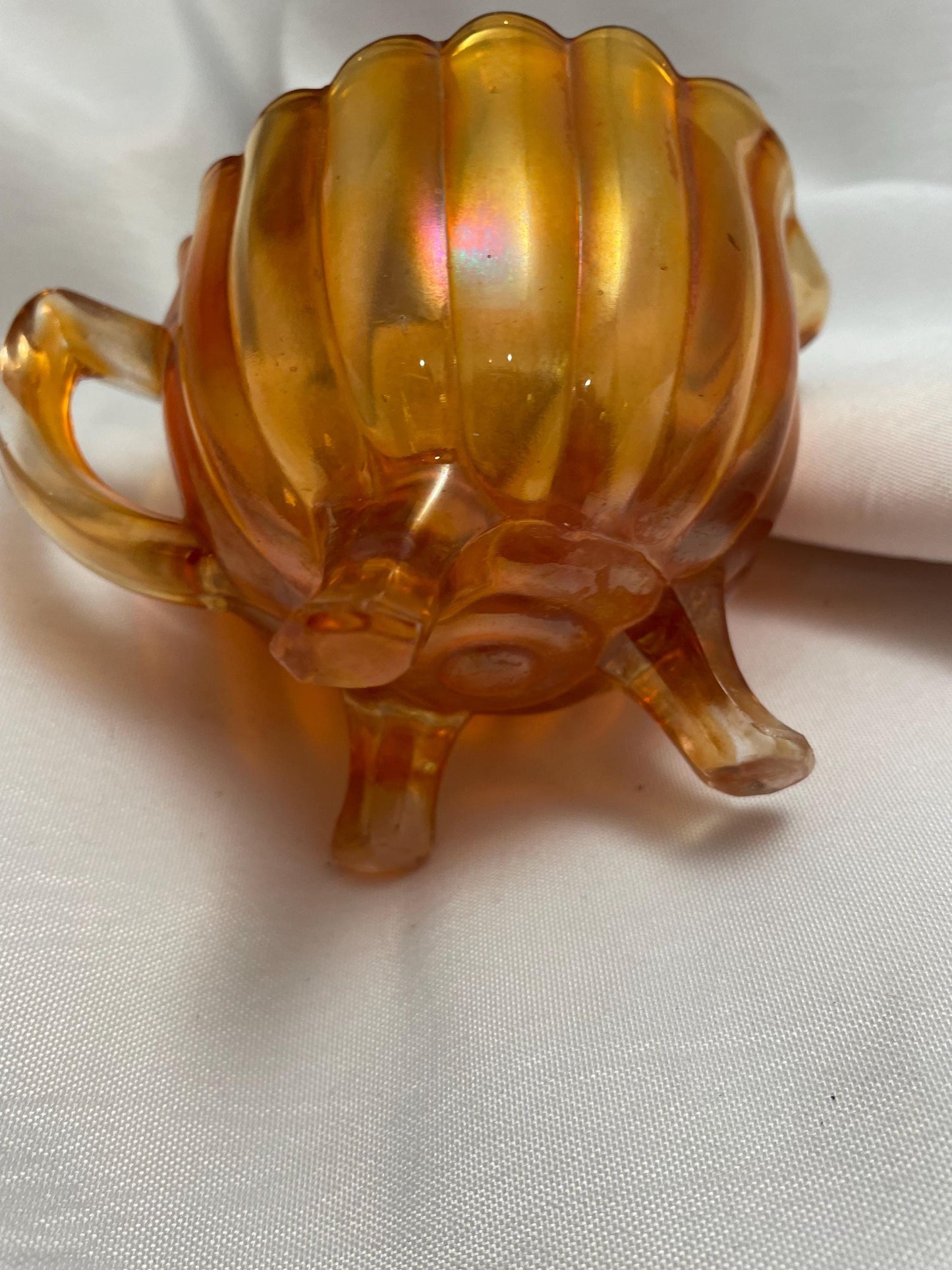 Vintage Marigold Carnival Glass Mini Pitcher/ Creamer.