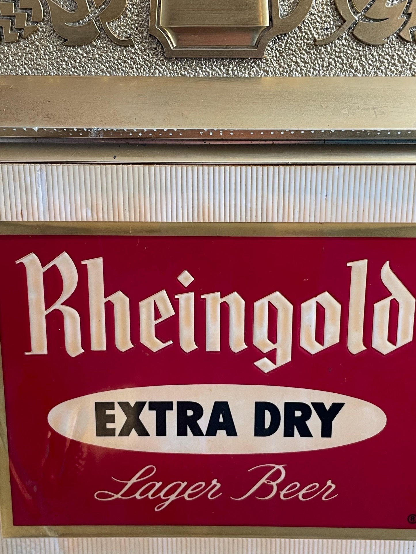 Vintage Rheingold Extra Dry Lager Beer Hanging “Your Always Welcome” Sign.