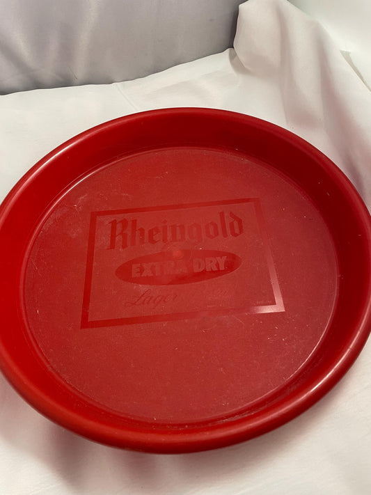 Vintage Rheingold extra dry lager beer plastic serving tray.