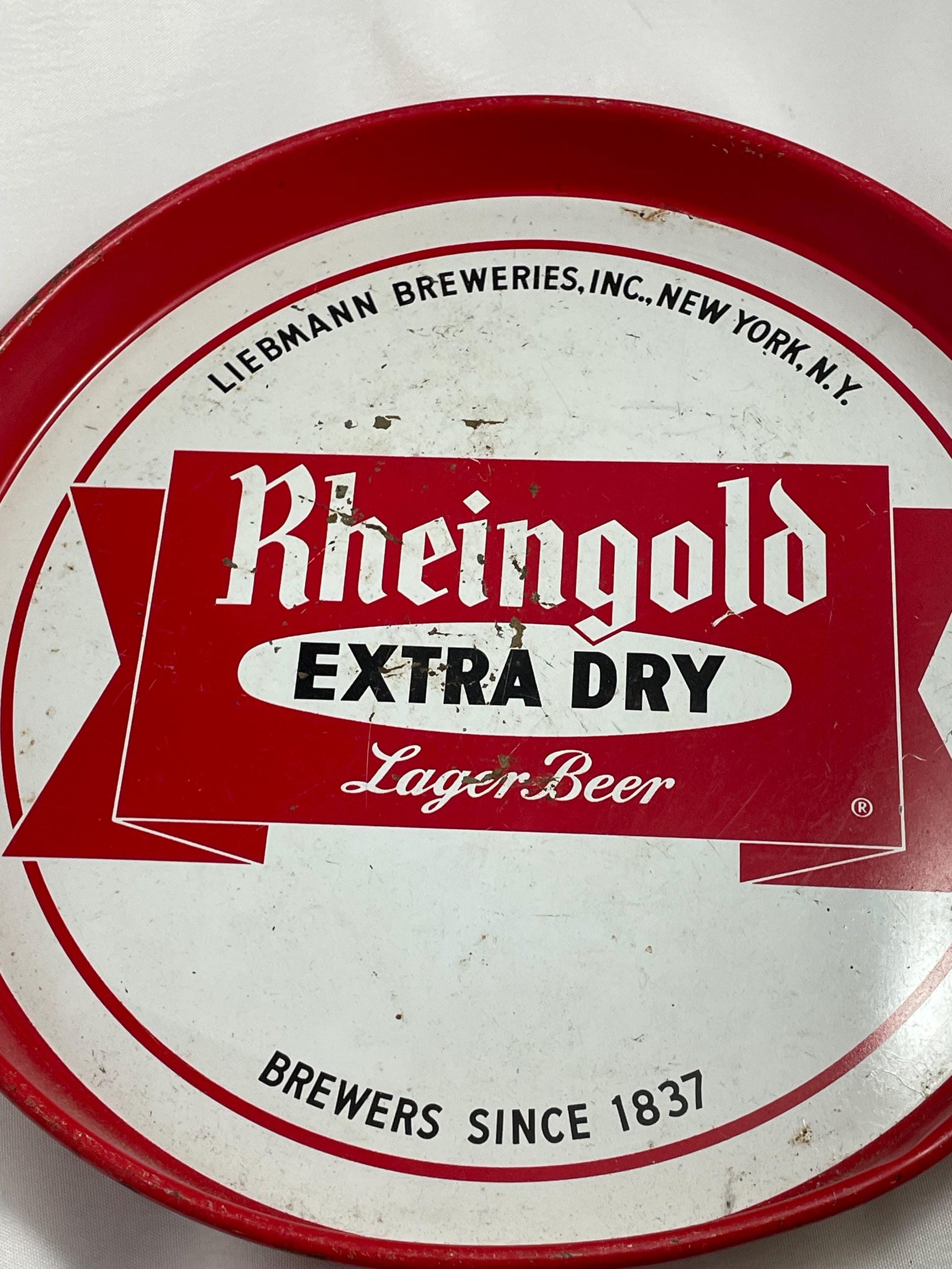 Vintage Rheingold beer Metal Serving tray.