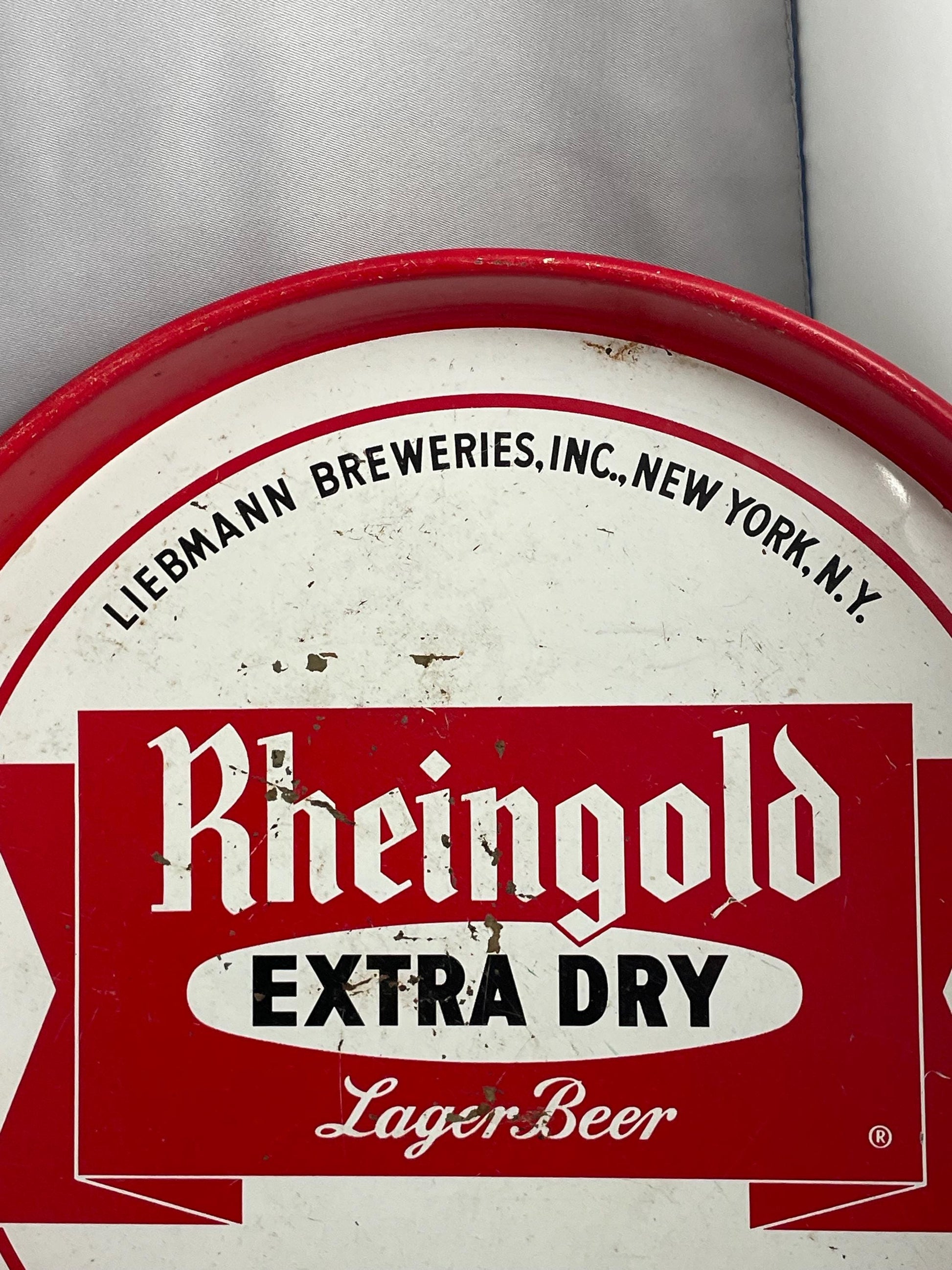 Vintage Rheingold beer Metal Serving tray.