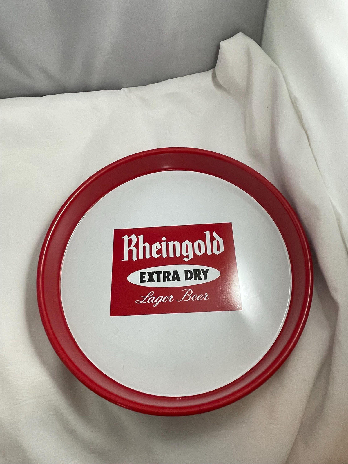 Vintage Rheingold beer serving tray large metal.