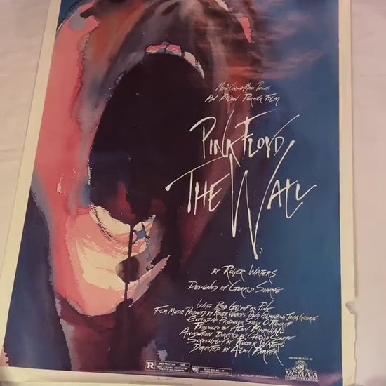 Vintage Pink Floyd The Wall Poster | 1982 The Wall Movie Poster | Musical Film Poster | Alan Parker Roger Waters | Litho In USA